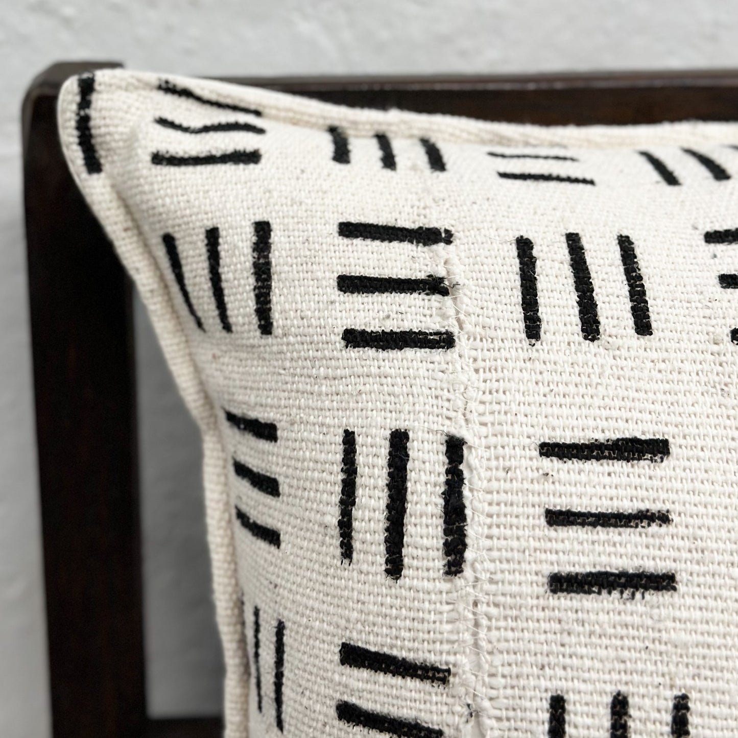 Square Bogolan Printed Mud Cloth Cushion - Mali