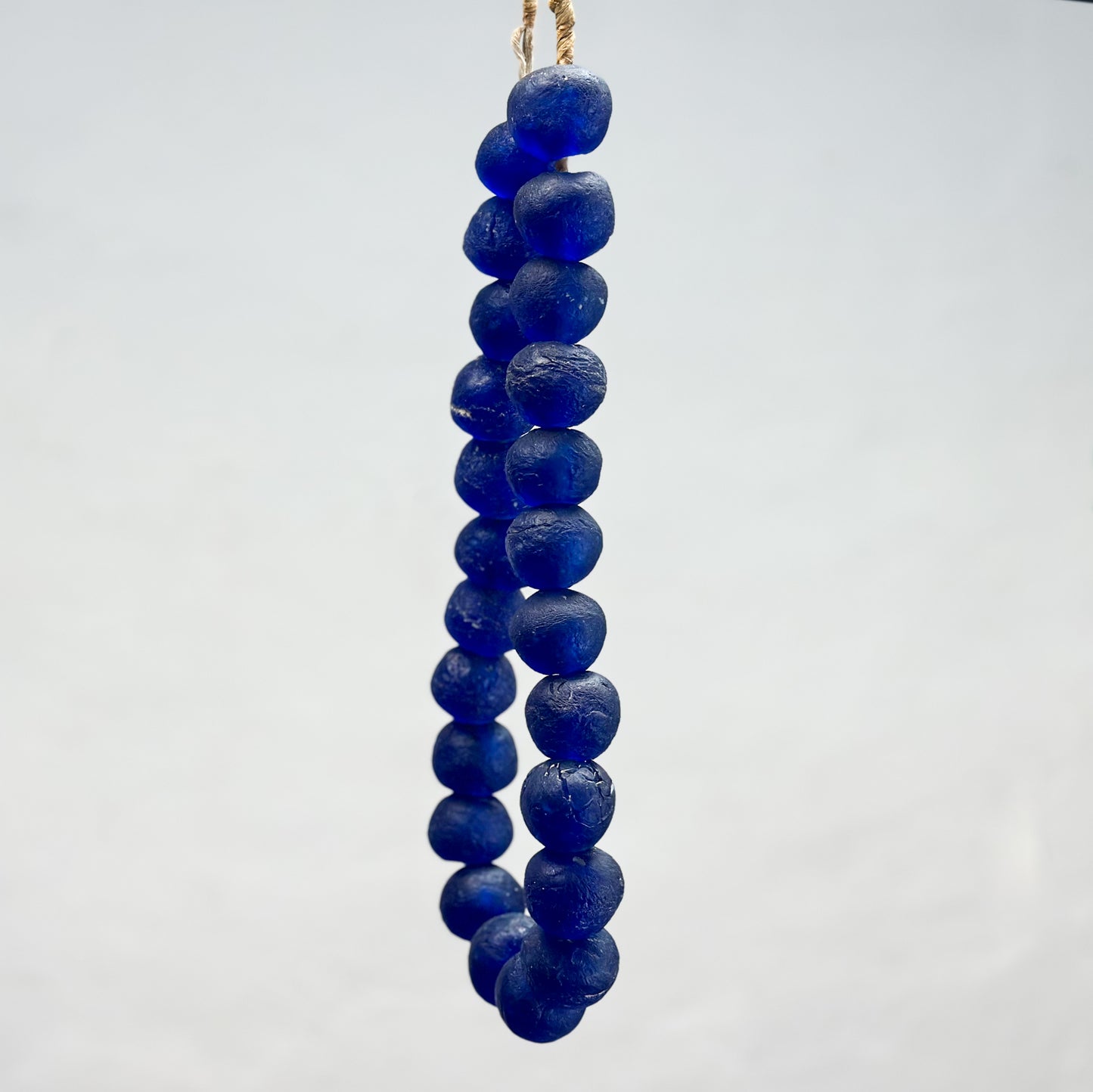 Recycled-Glass-Trade-Beads-Ghana-Africa-African-Blue
