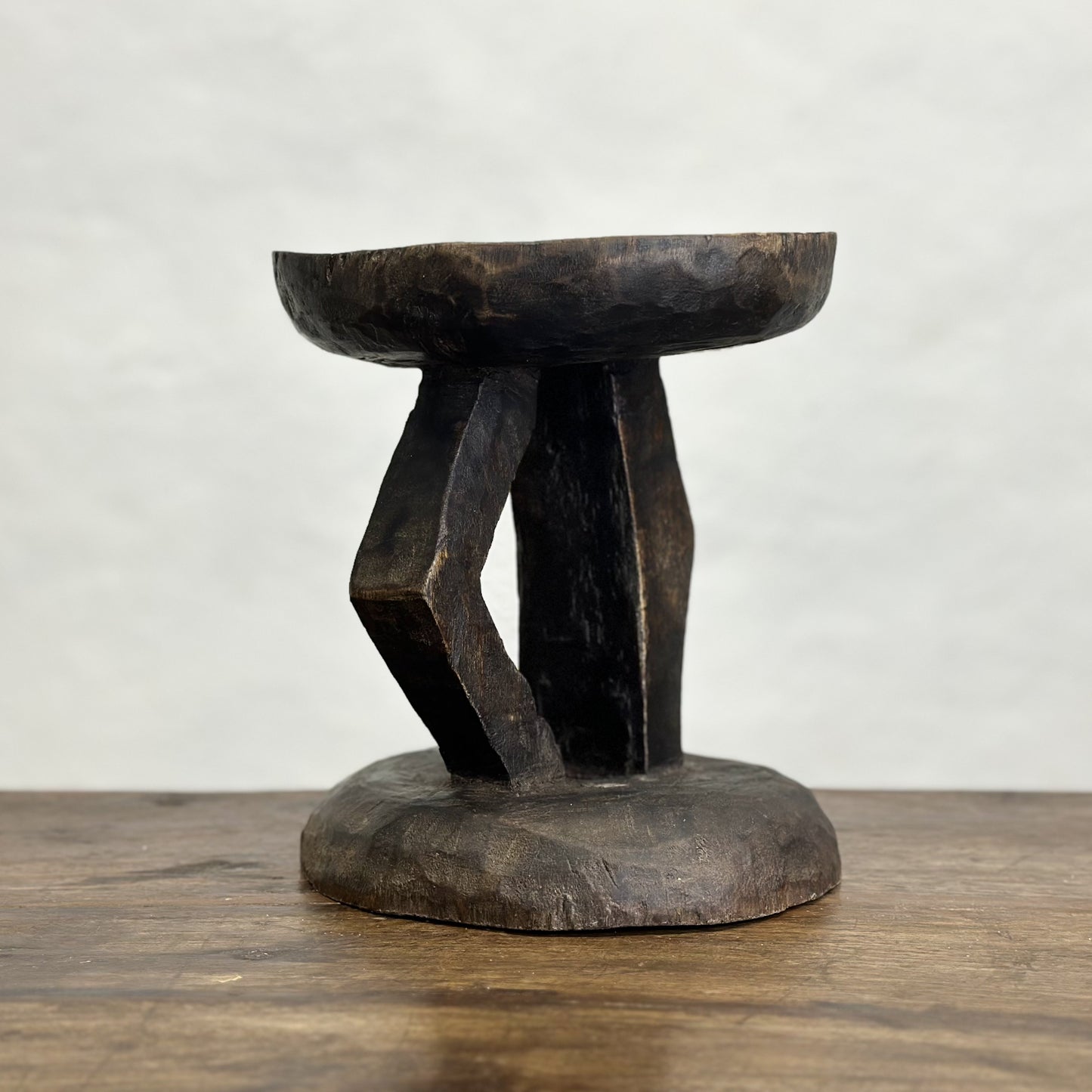 Carved-Timber-Wooden-Tonga-Stool-Pedestal-Africa-African-Zambia