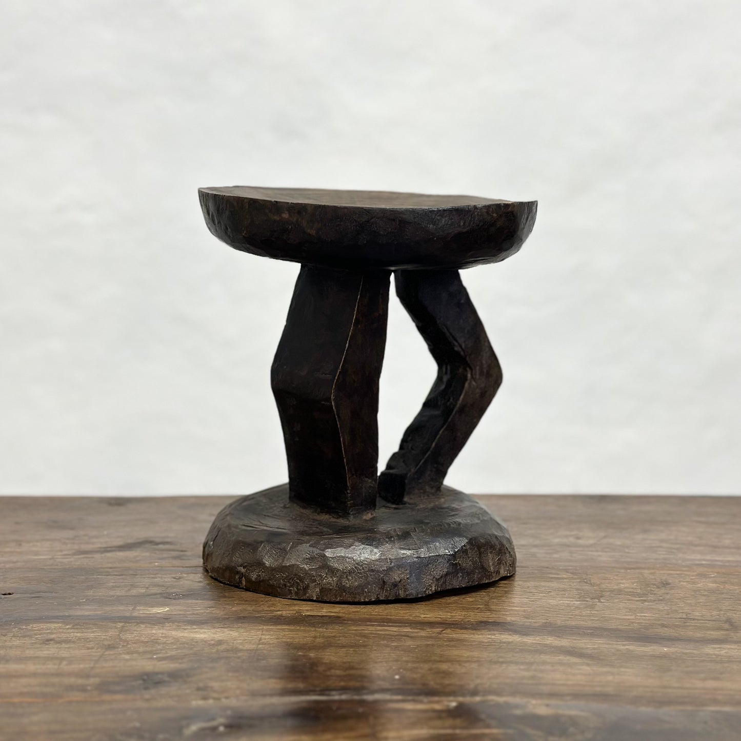 Carved-Timber-Wooden-Tonga-Stool-Pedestal-Africa-African-Zambia