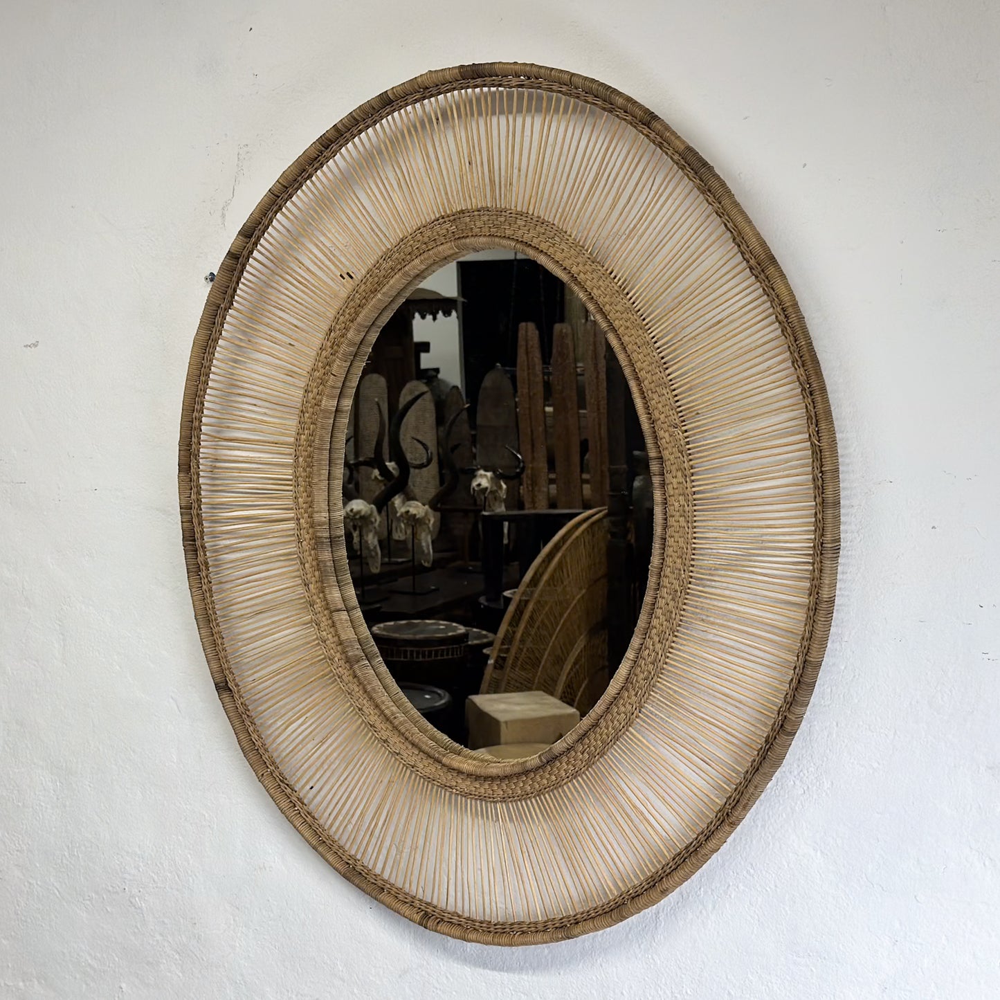 Malawi Mirror Oval Natural