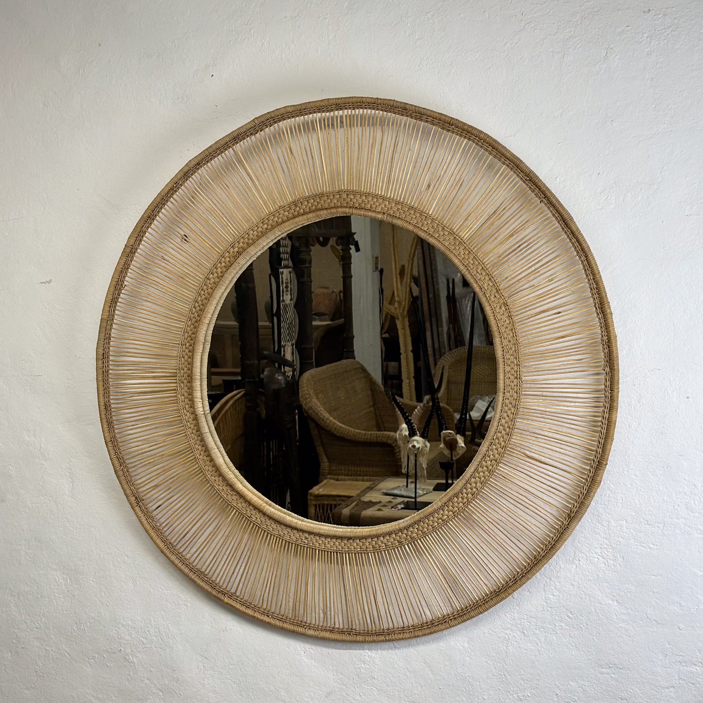 Malawi Mirror Round Natural