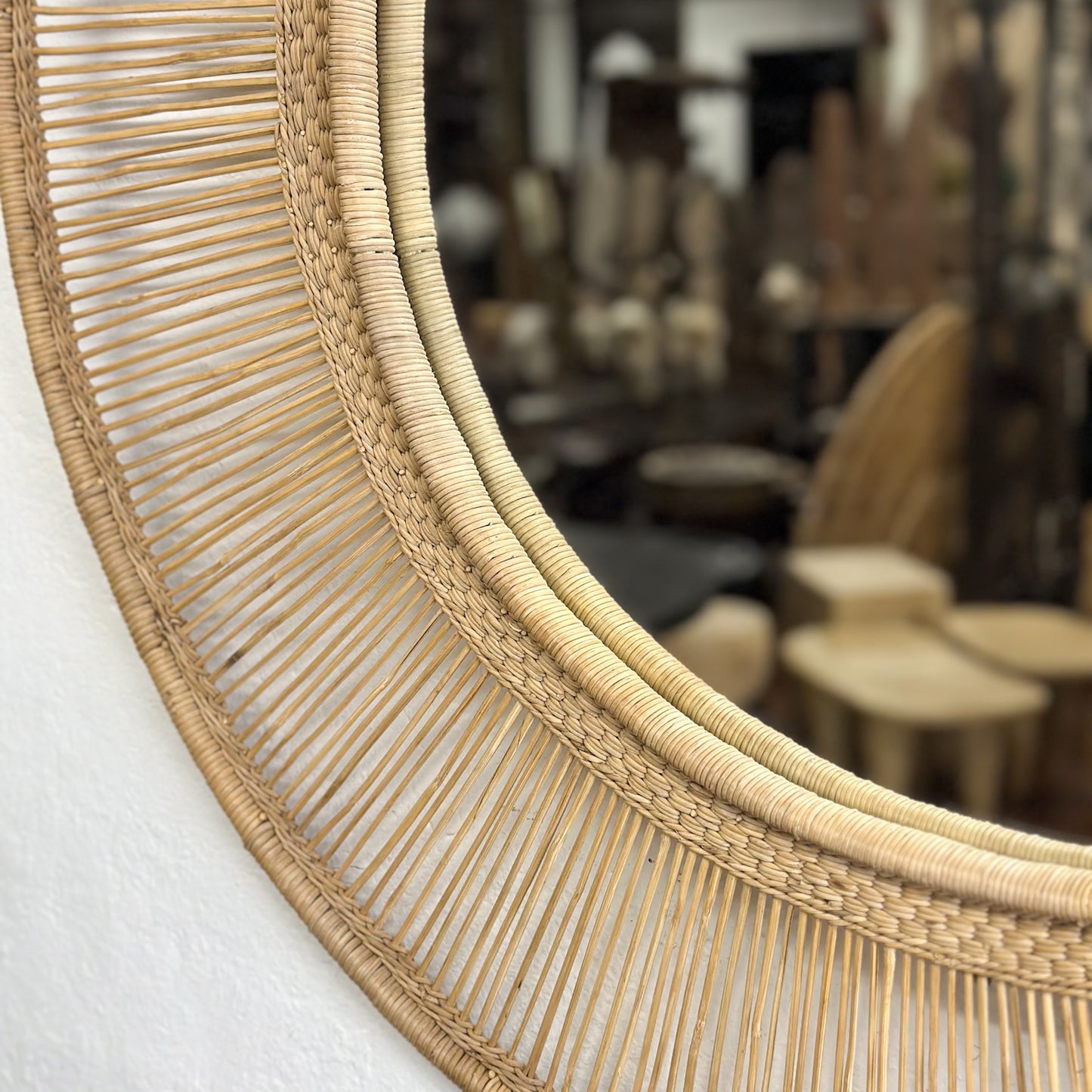 Malawi Mirror Round Natural