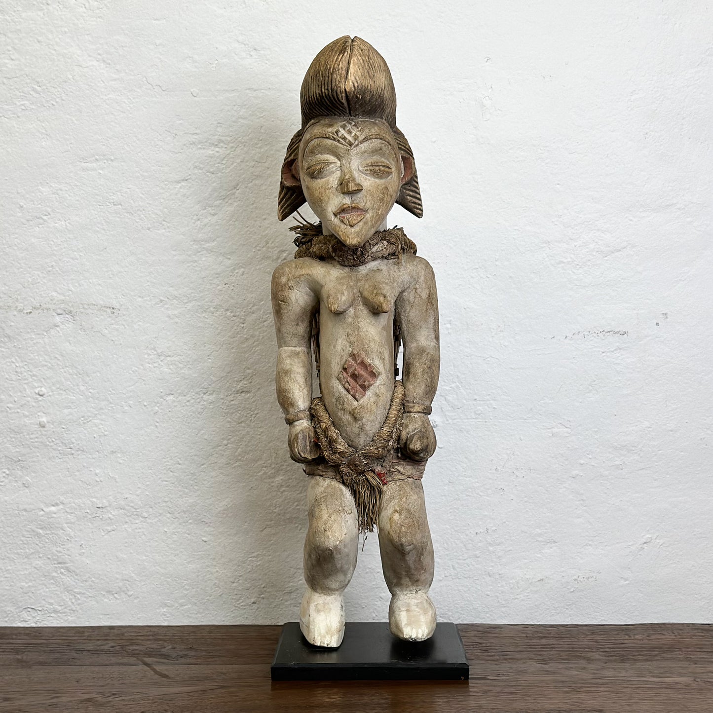 Vintage Punu Figure with Basket - Cameroon