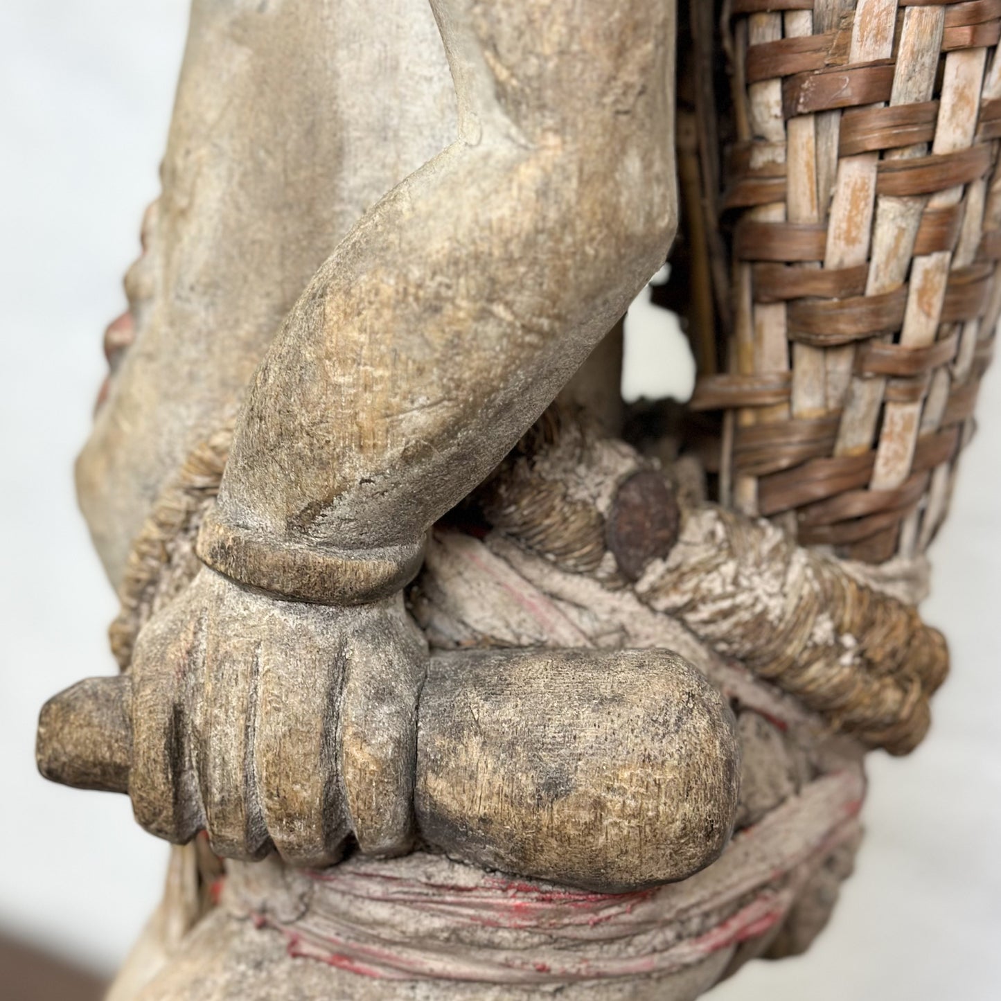 Vintage Punu Figure with Basket - Cameroon