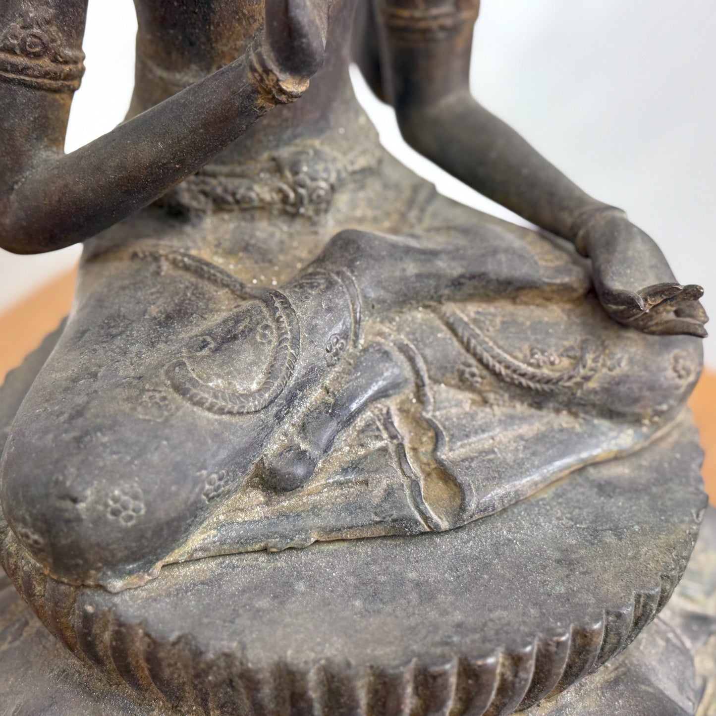 Sitting Bronze Shiva on Base