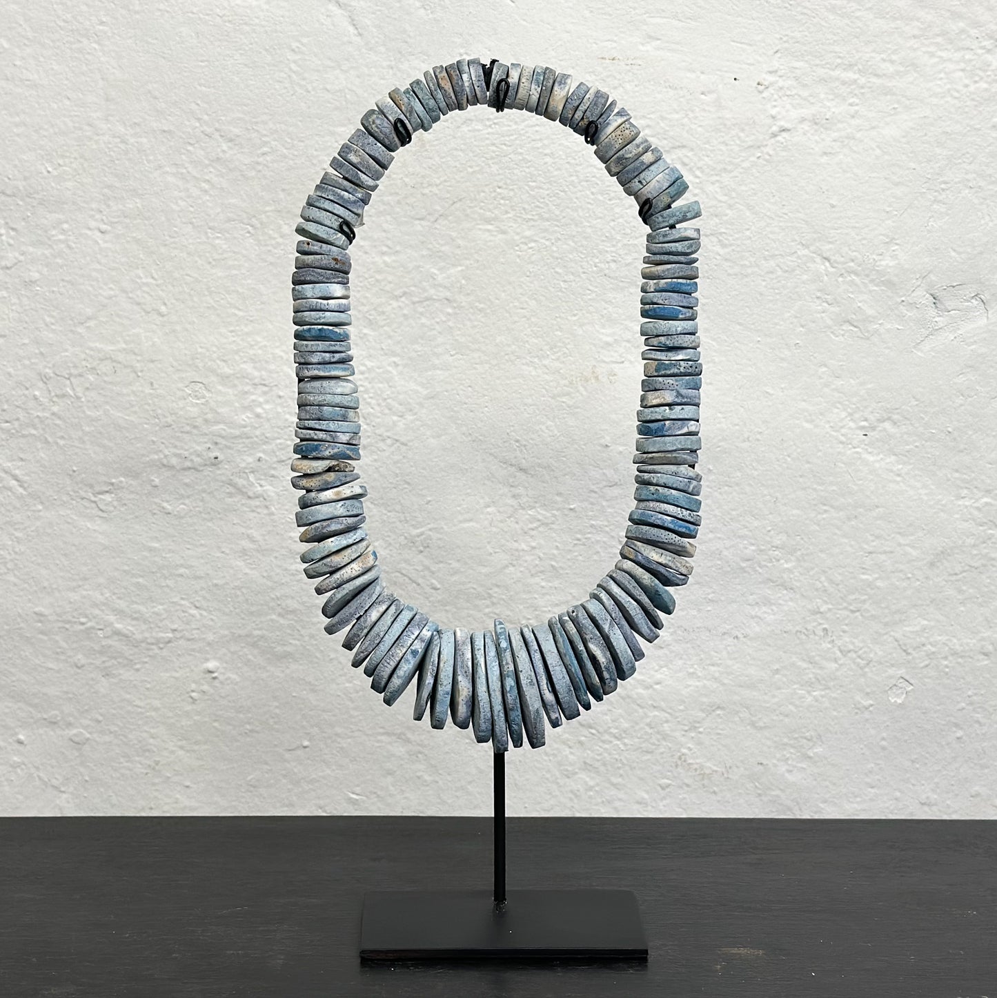 Coral Disc Necklace on Stand