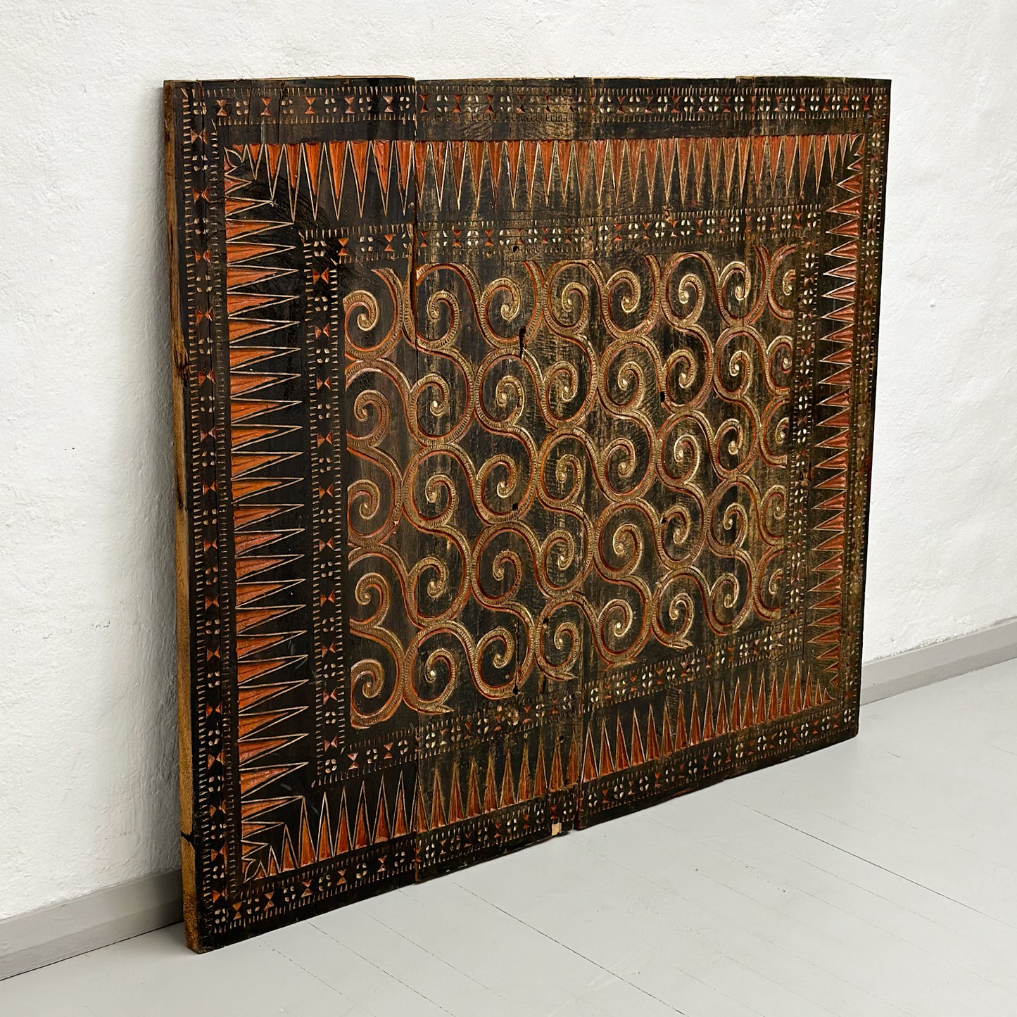 Large Vintage Carved Toraja Panel