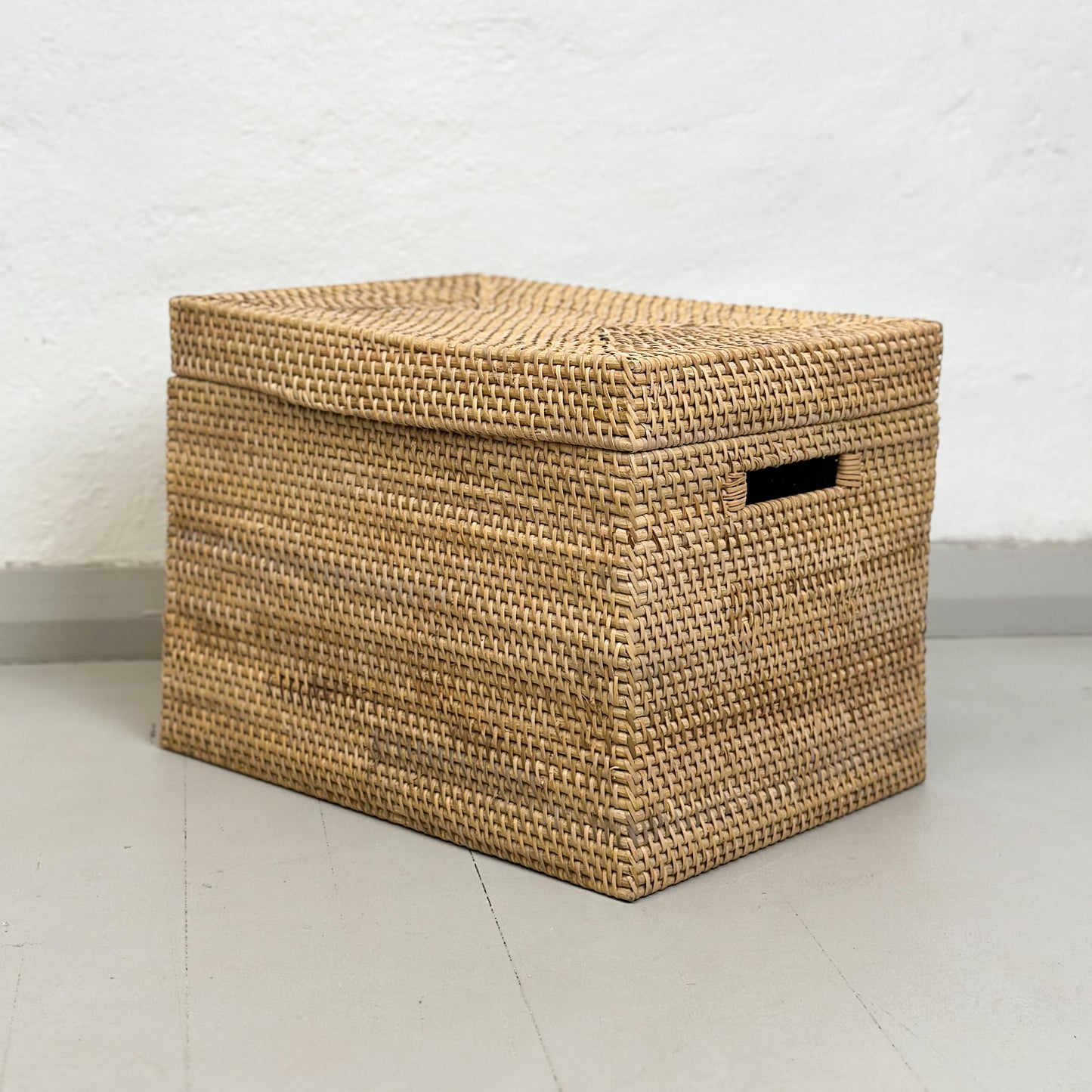 Rattan Storage Box with Inset Handles