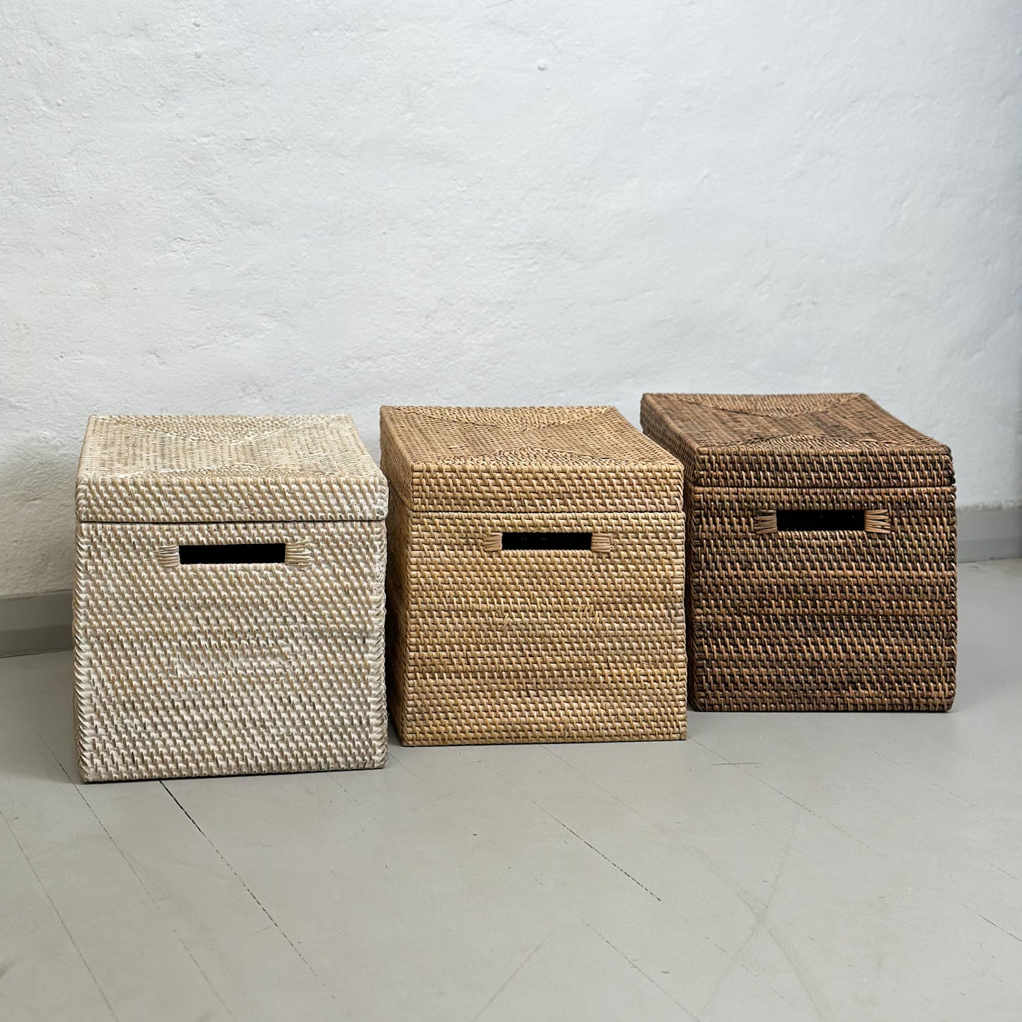 Rattan Storage Box with Inset Handles