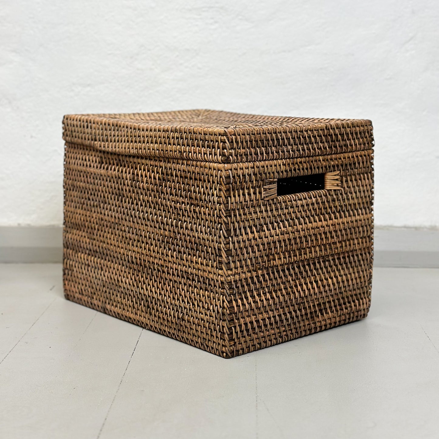 Rattan Storage Box with Inset Handles