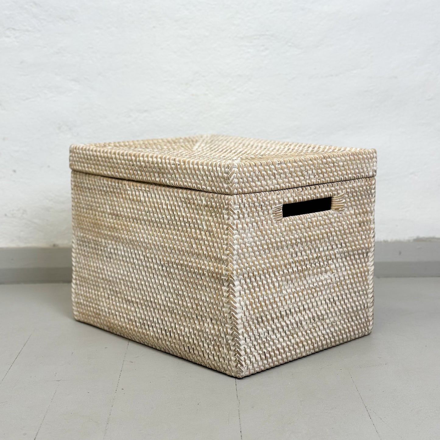 Rattan Storage Box with Inset Handles