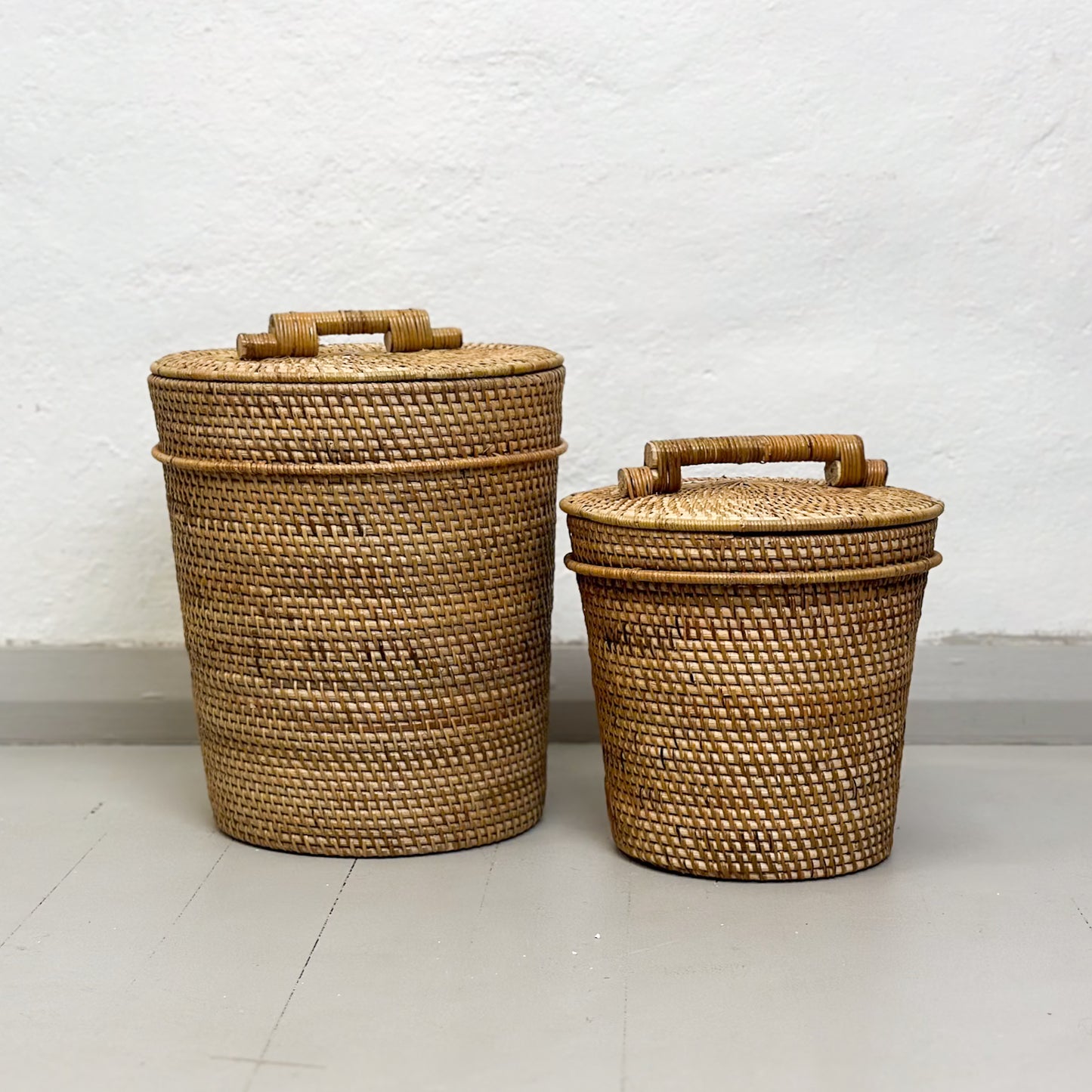 Rattan Bin with Insert & Lid