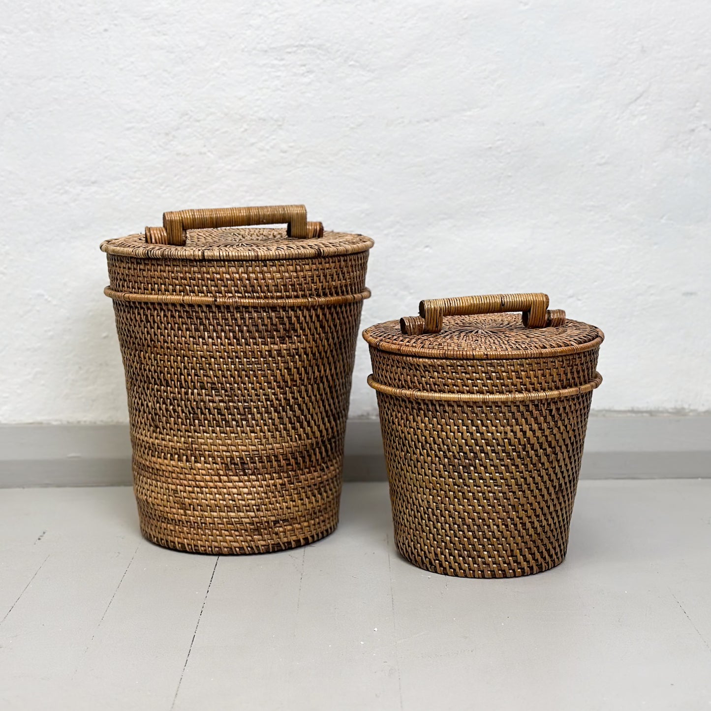 Rattan Bin with Insert & Lid