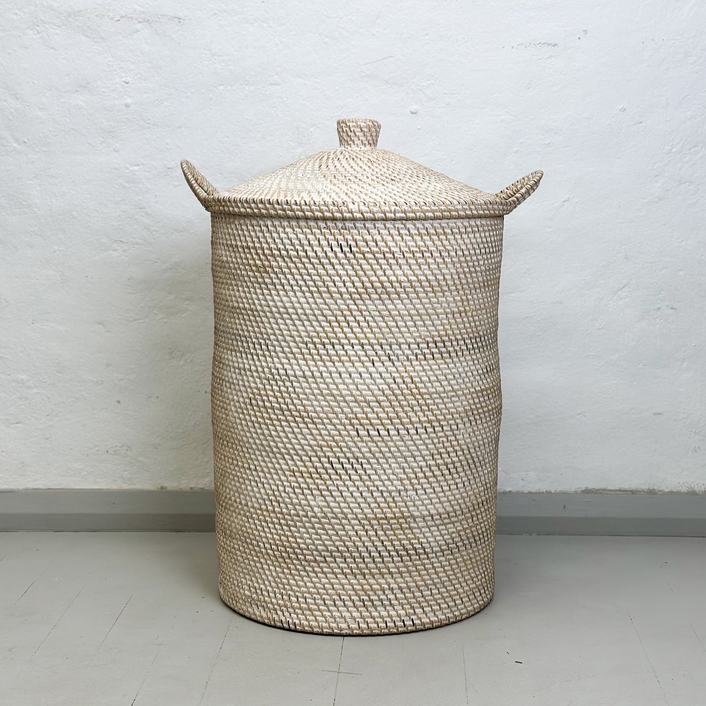 Large Rattan Laundry Hamper with Handles