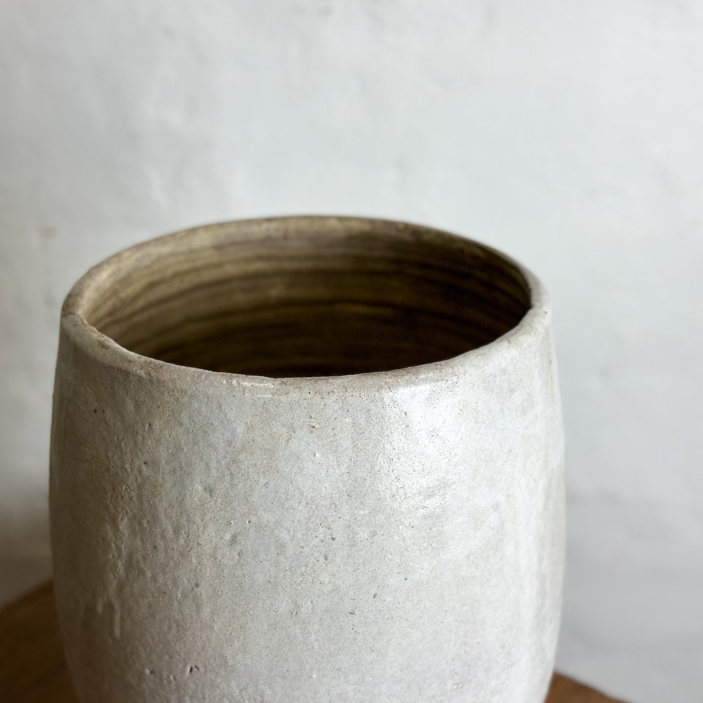 Simple Crackle Glaze Planter