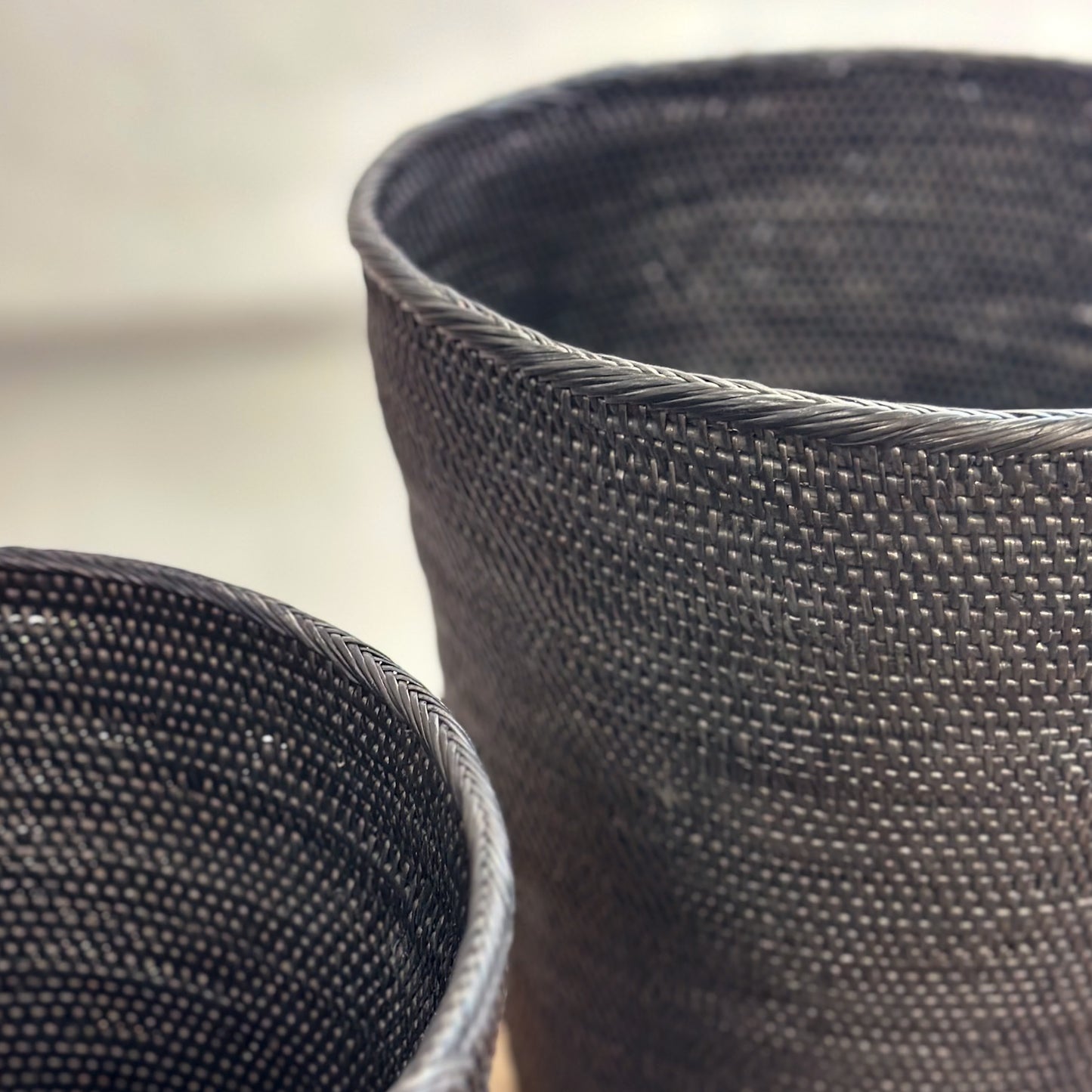 Tapered Black Atta Waste Paper Basket