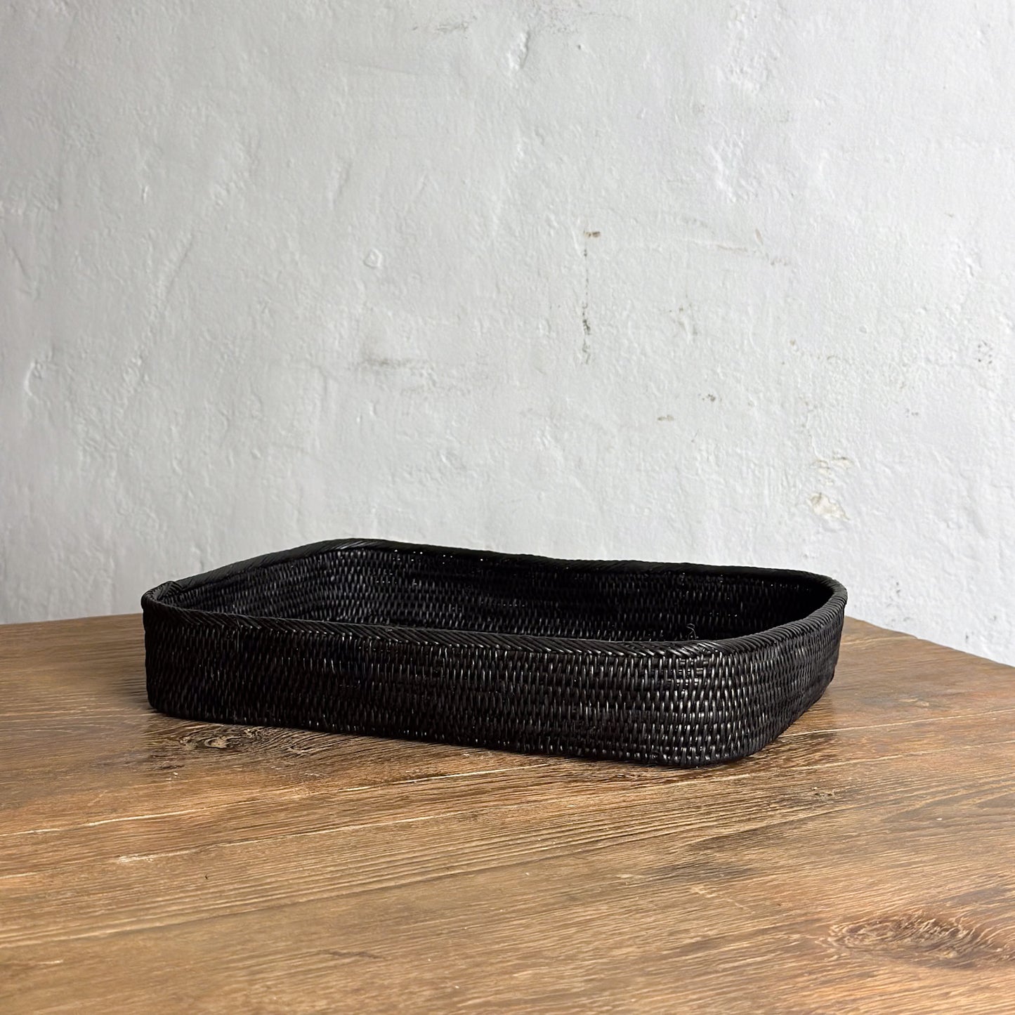 Black Atta Tray with Rounded Corners