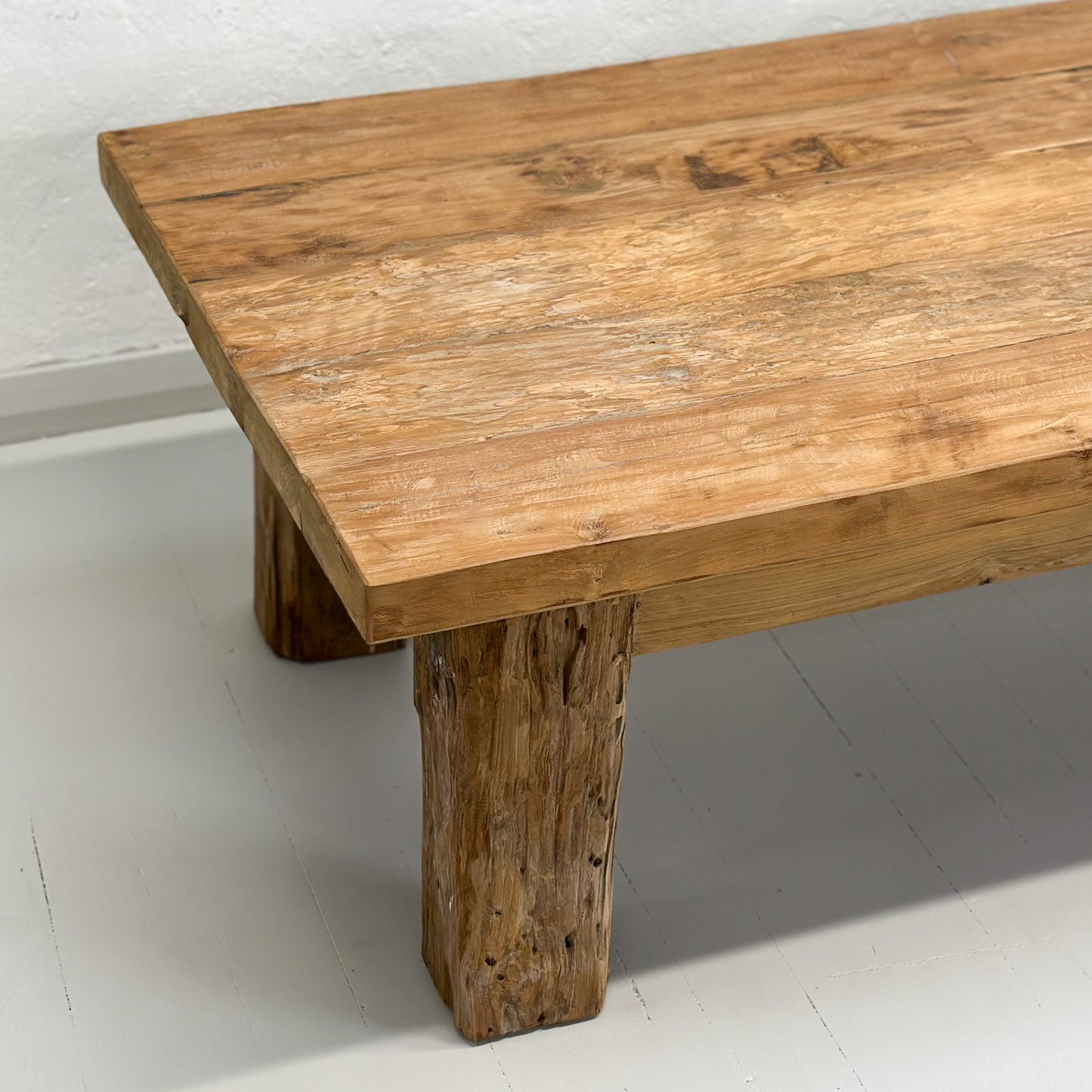 Rustic Solid Teak Coffee Table