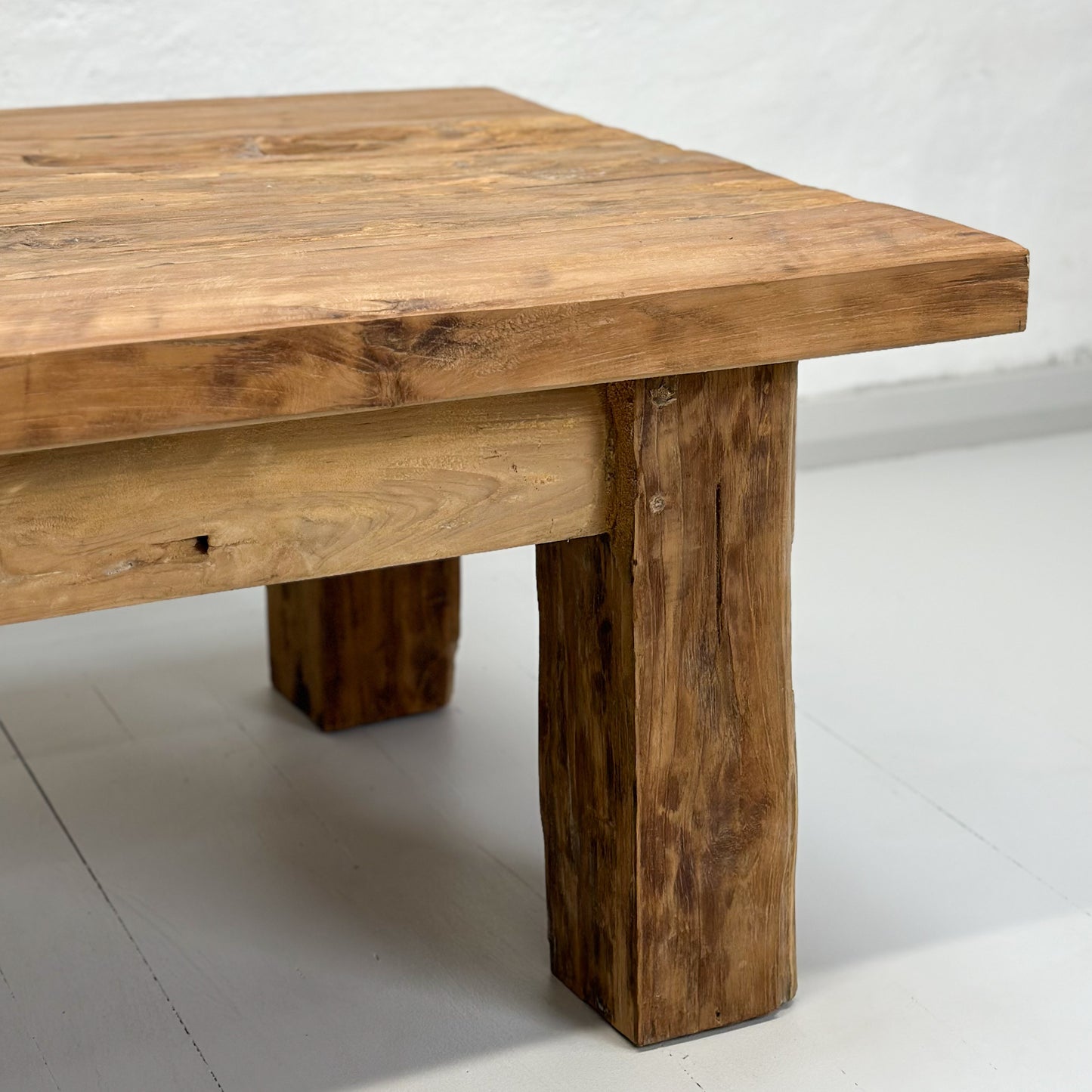 Rustic Solid Teak Coffee Table