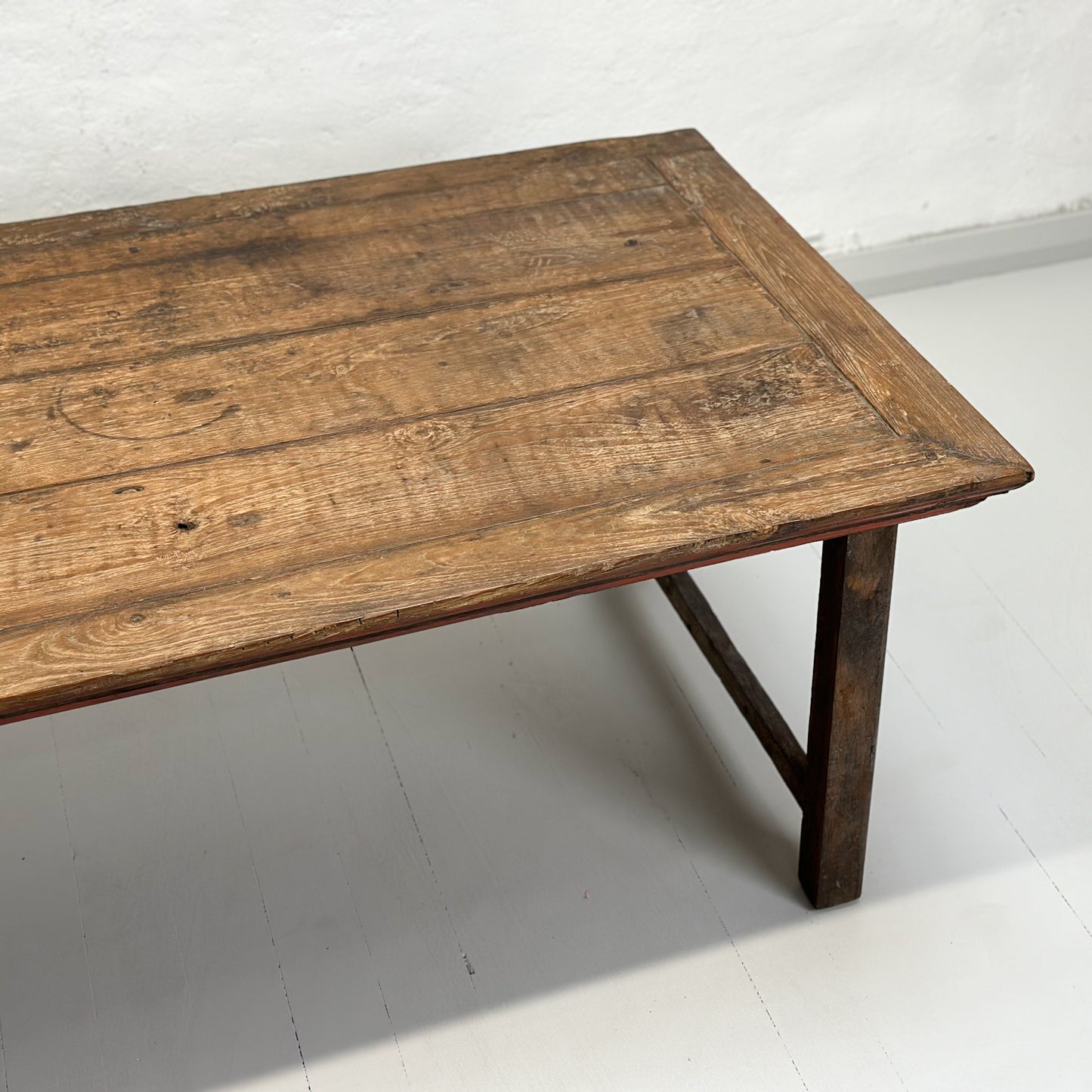 Distressed Vintage Teak Coffee Table