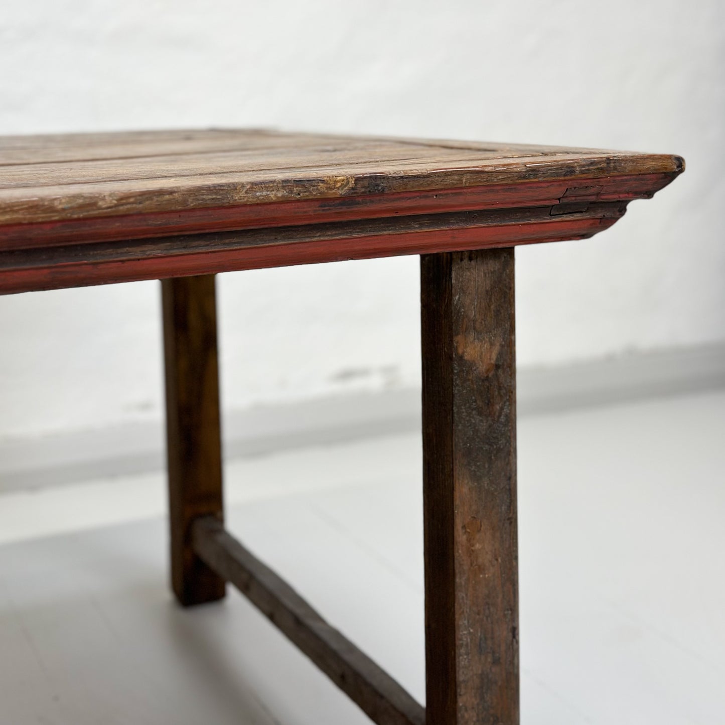 Distressed Vintage Teak Coffee Table