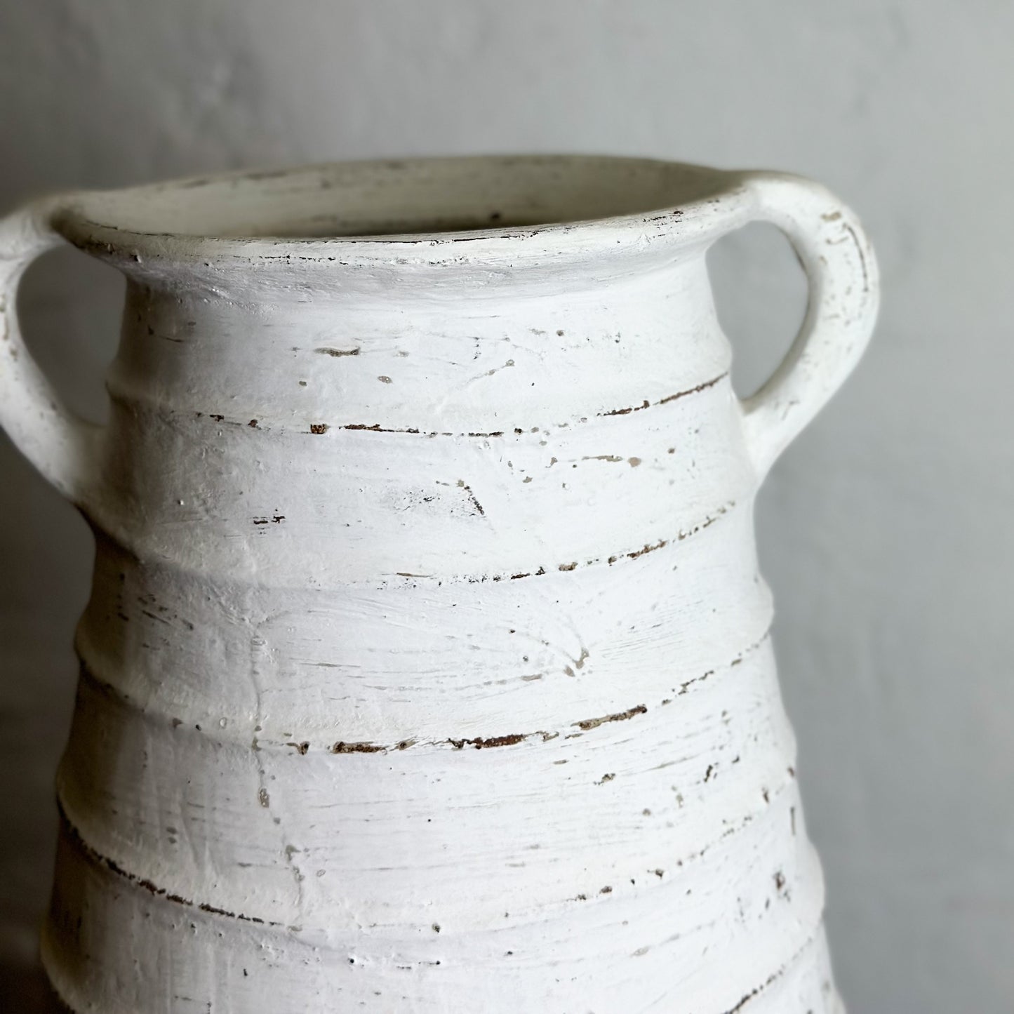 Tall Terracotta Handled Honey Pot