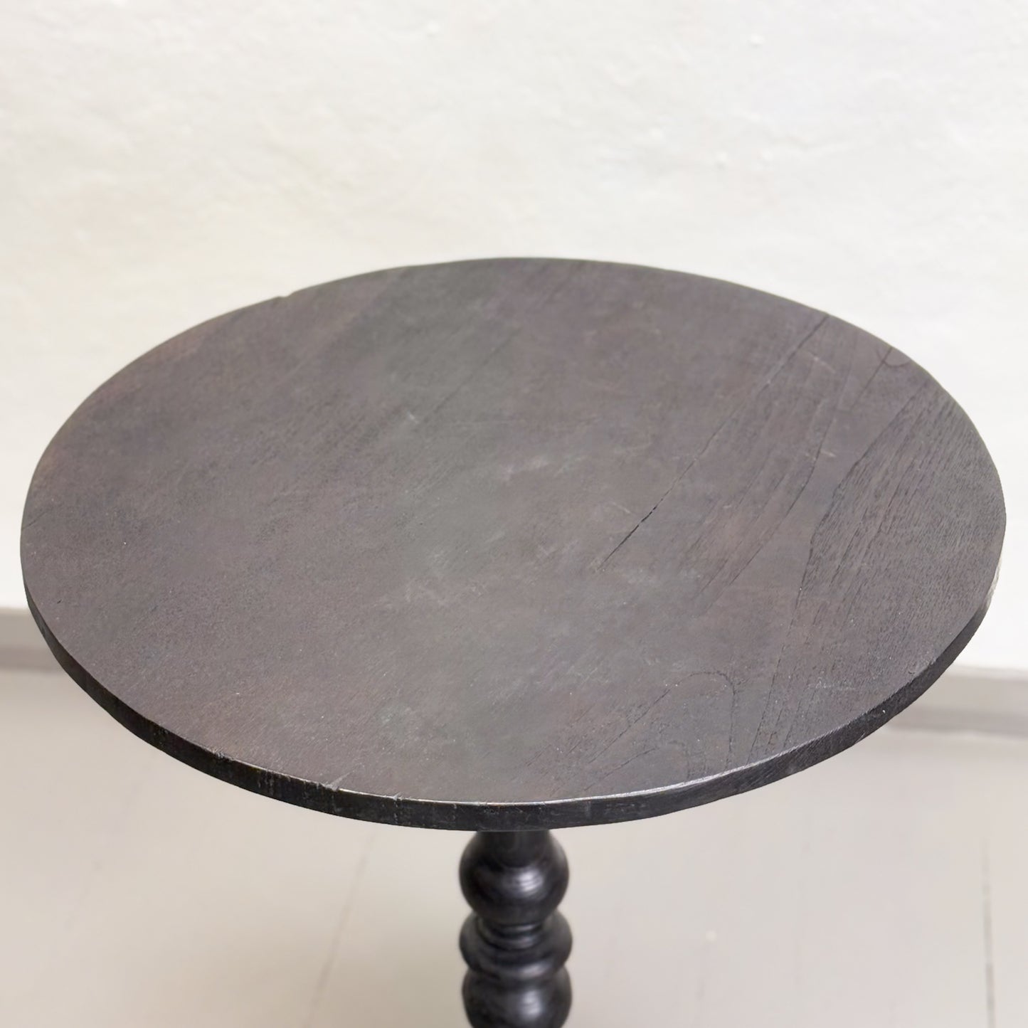 Simple Black Pedestal Table