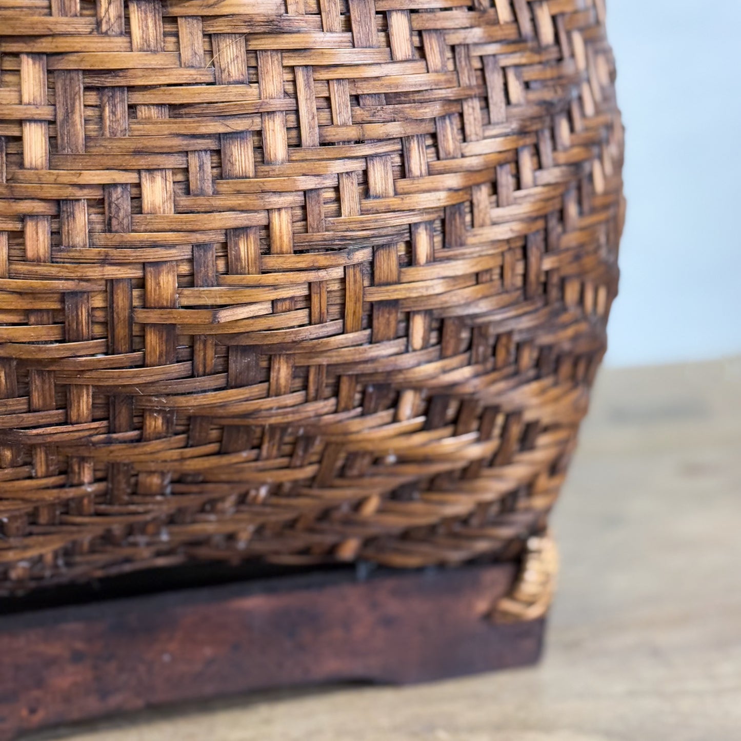 Rattan & Bamboo Basket with Lid