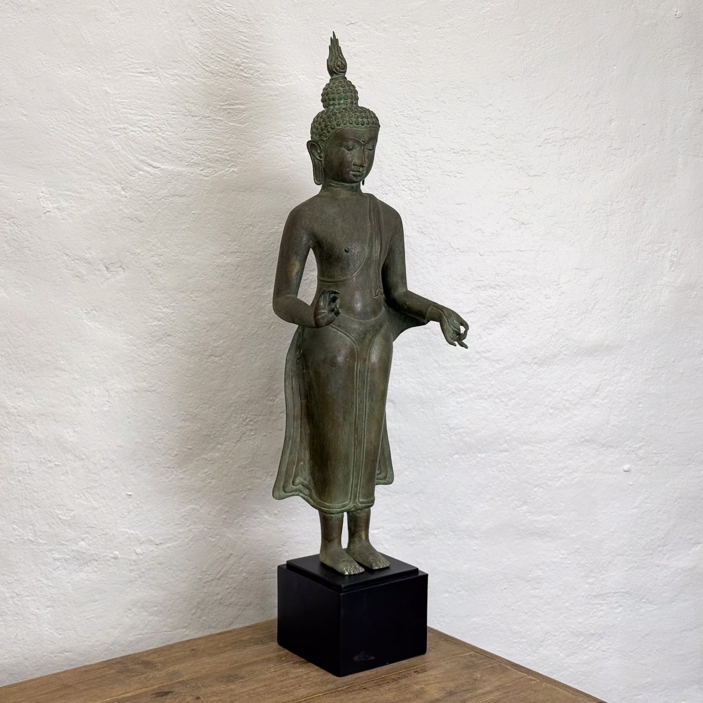 Standing Bronze Thai Buddha