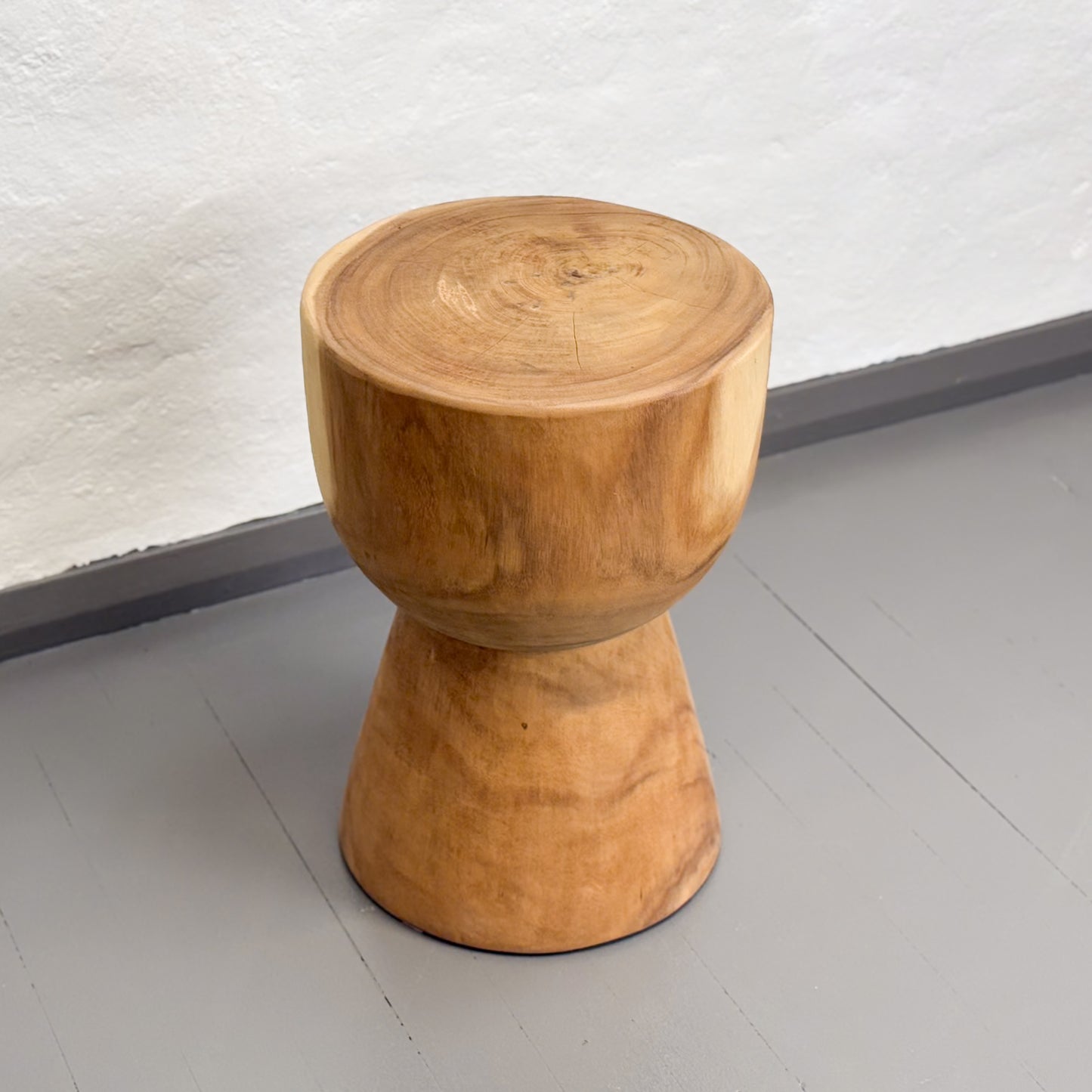 Suar Wood Drum Stool