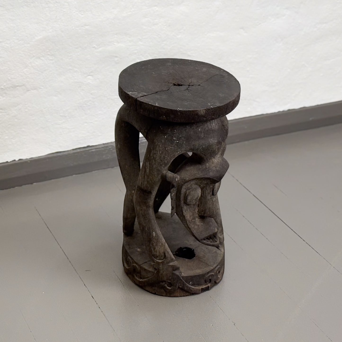 Carved Borneo Tribal Stool