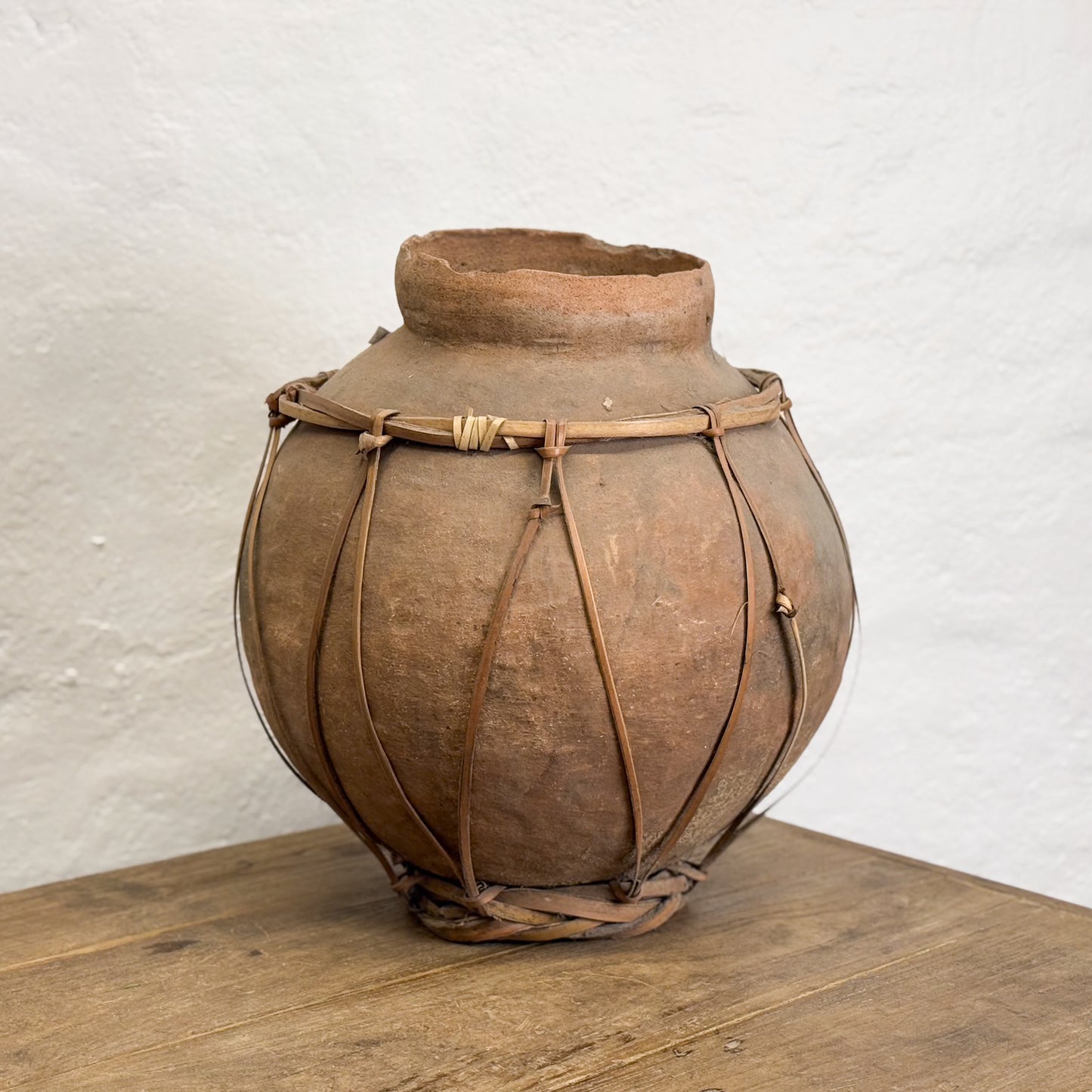 Terracotta Pot with Rattan III