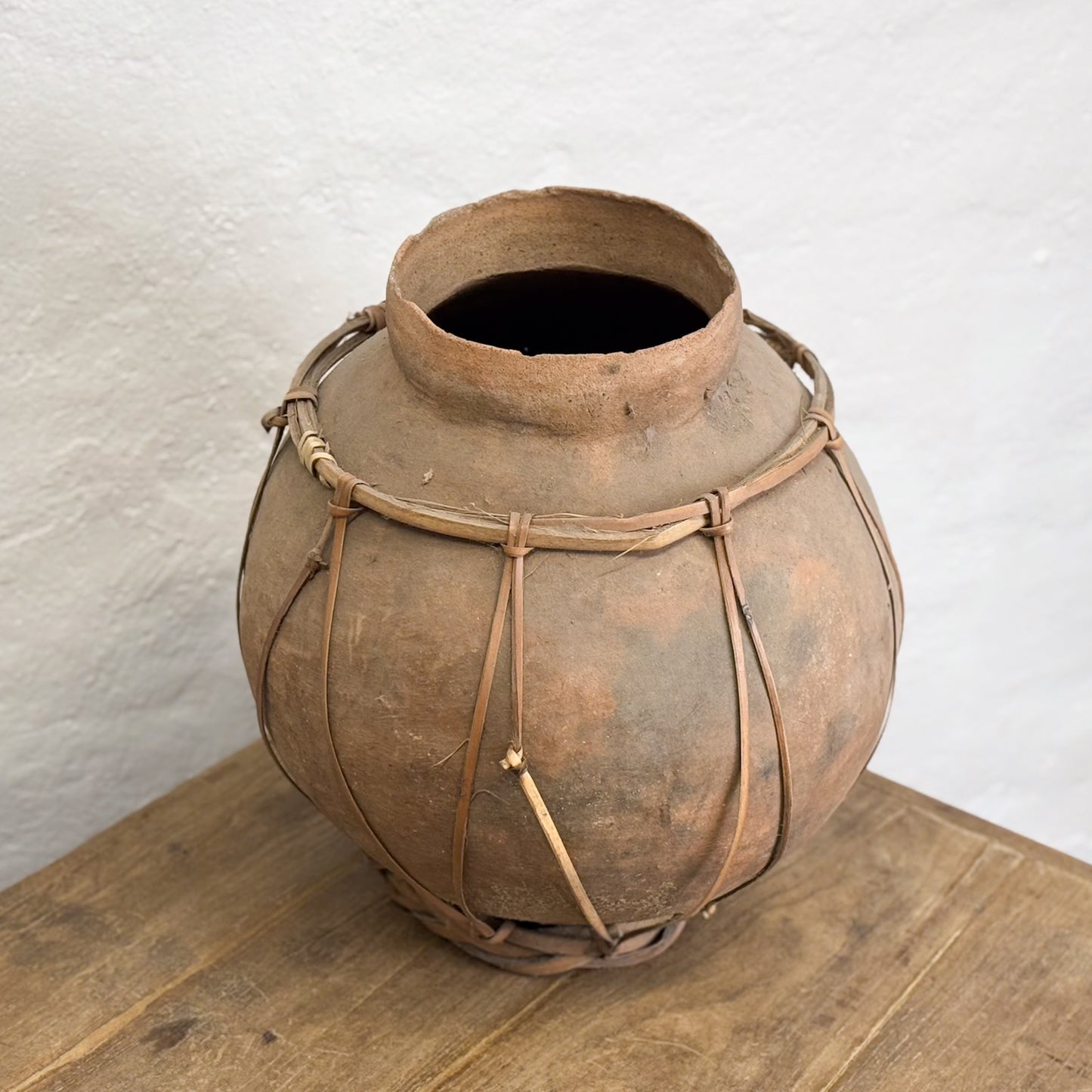 Terracotta Pot with Rattan III