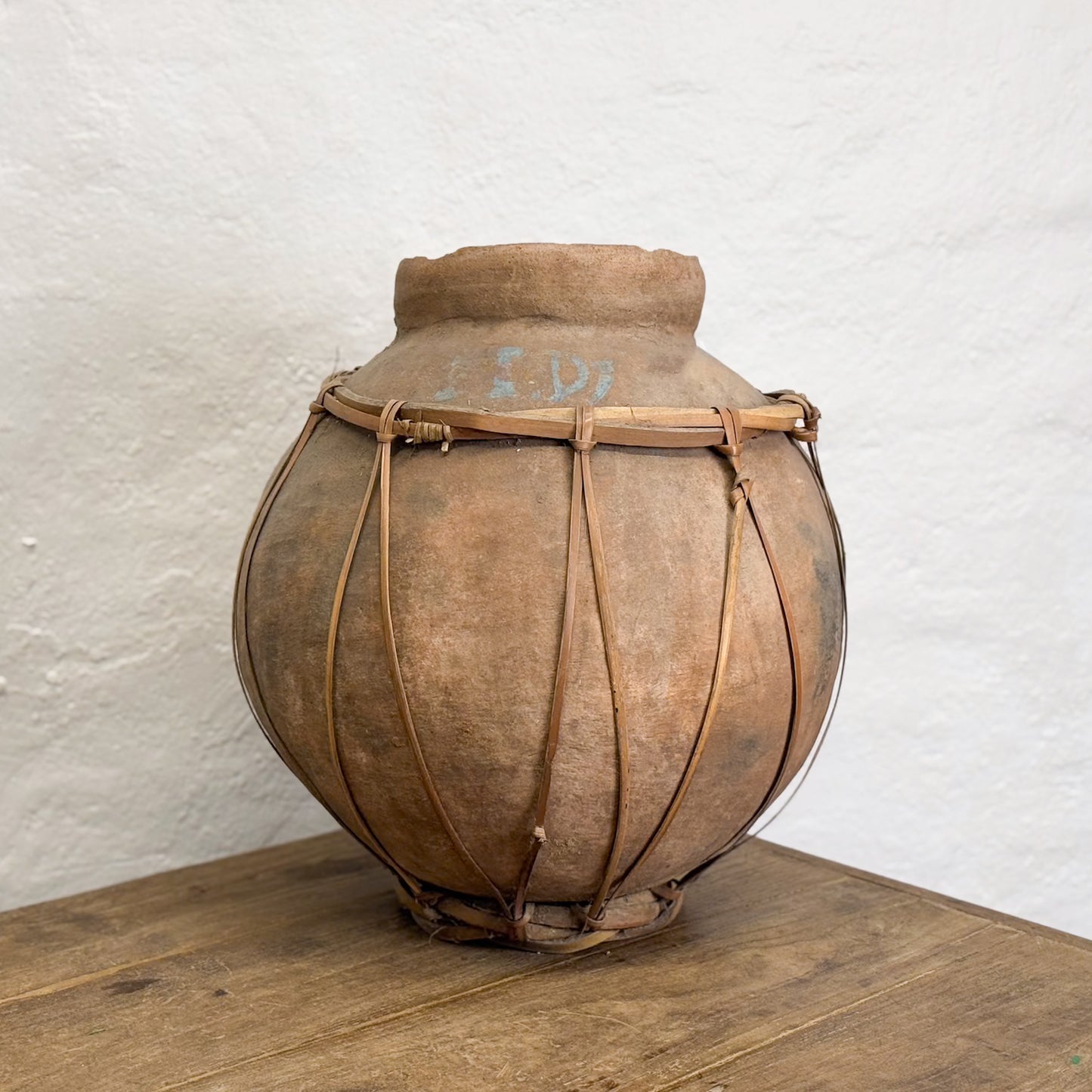 Terracotta Pot with Rattan III