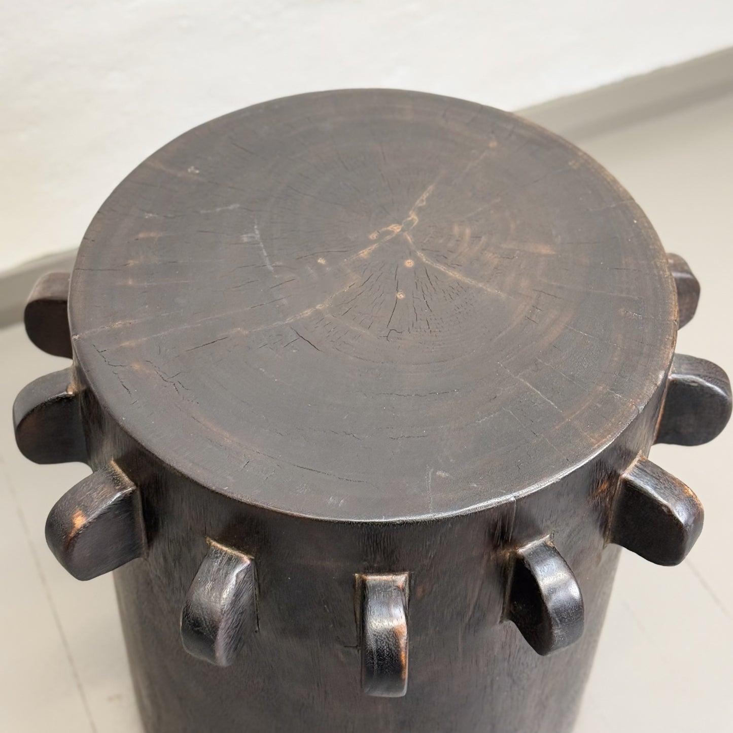 Dark Brown Sugar Grinder Stool