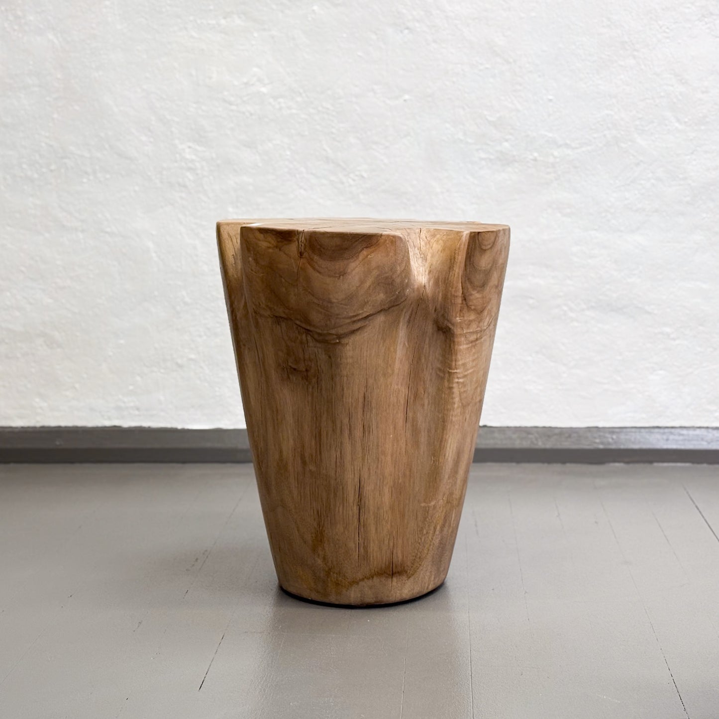 Natural Teak Trunk Stool