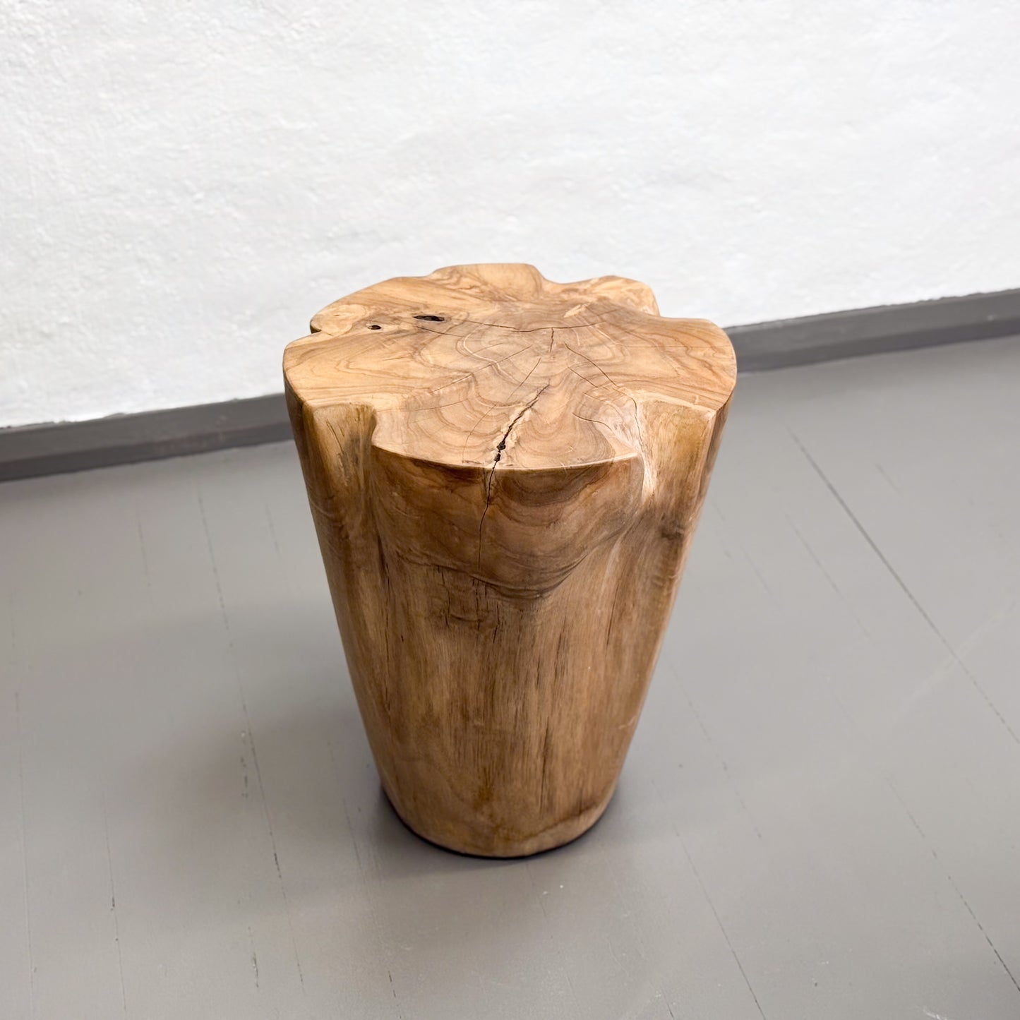 Natural Teak Trunk Stool