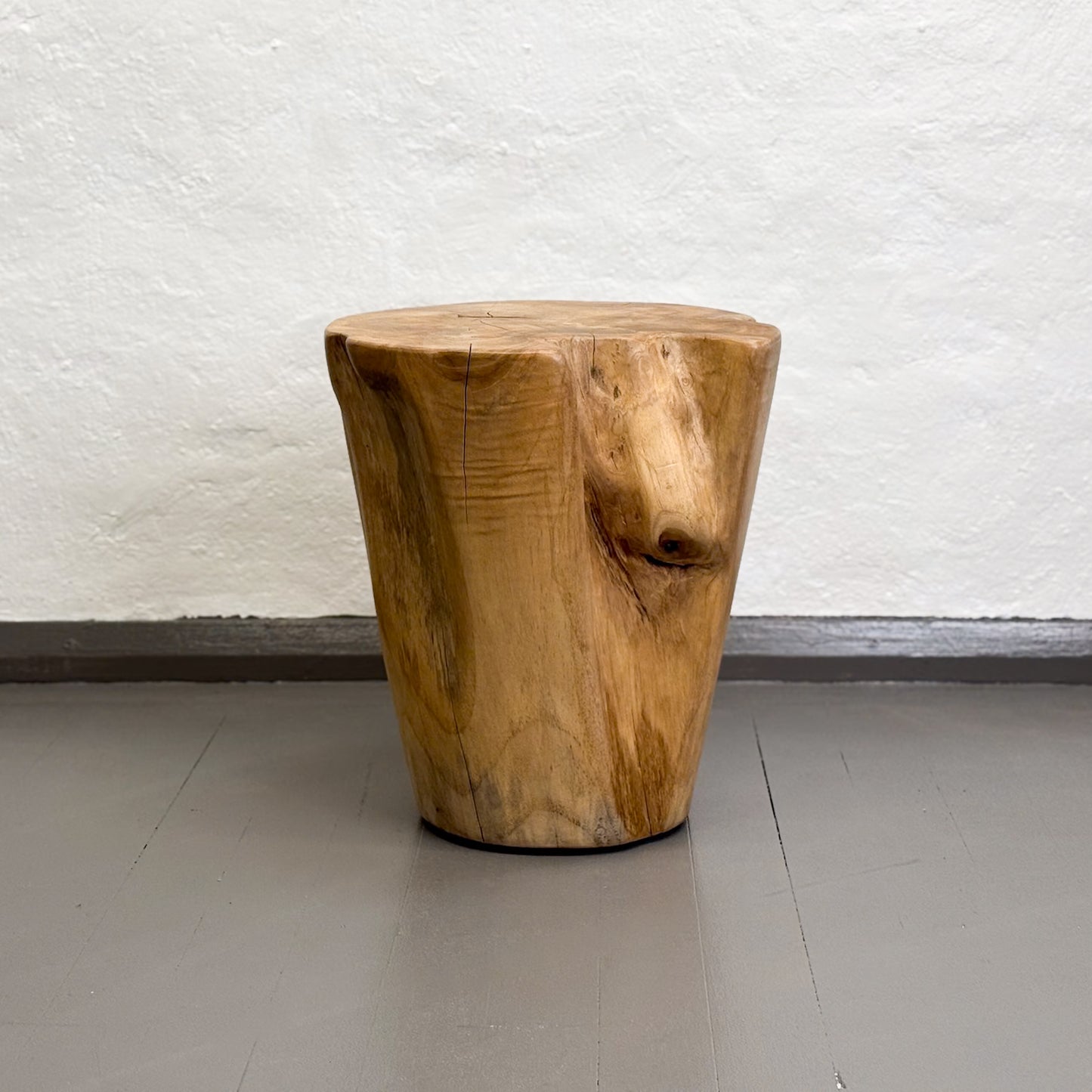 Natural Teak Trunk Stool