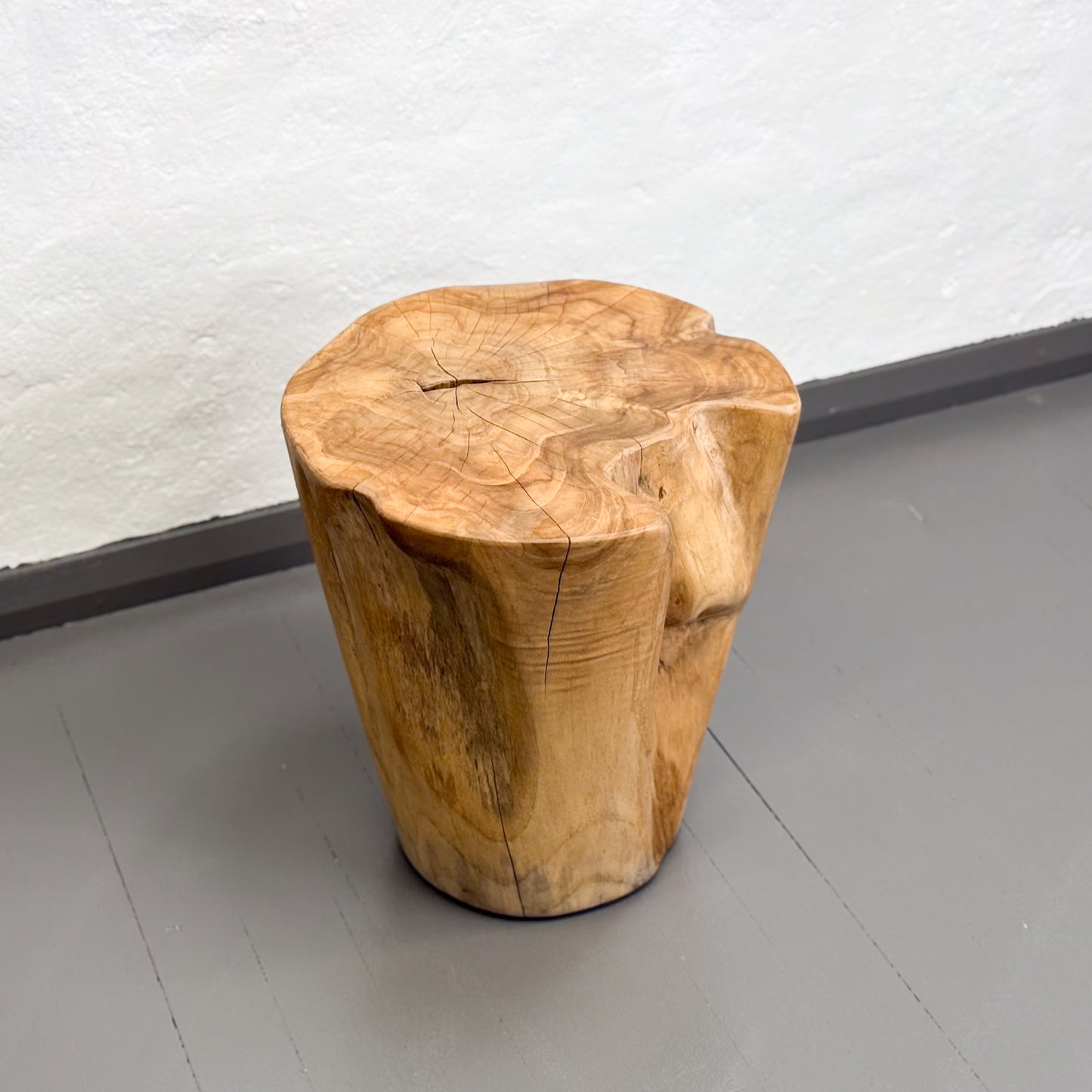 Natural Teak Trunk Stool