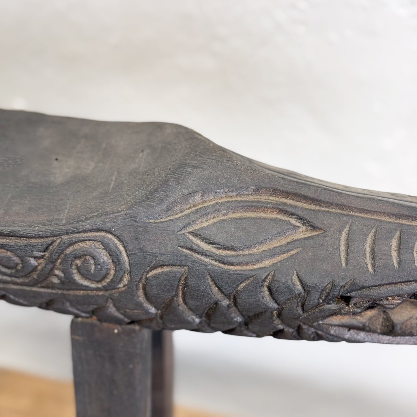 Carved Crocodile Bench