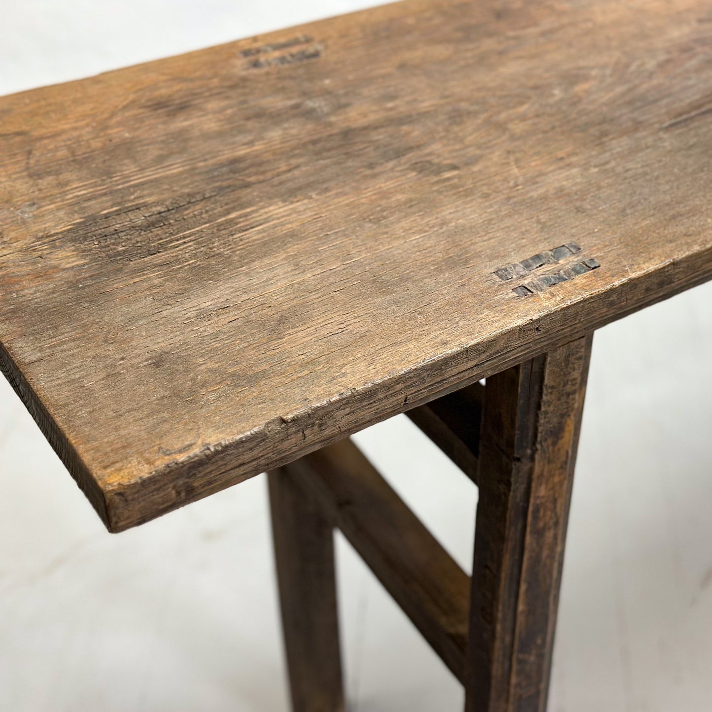 Simple Rustic Stained Console