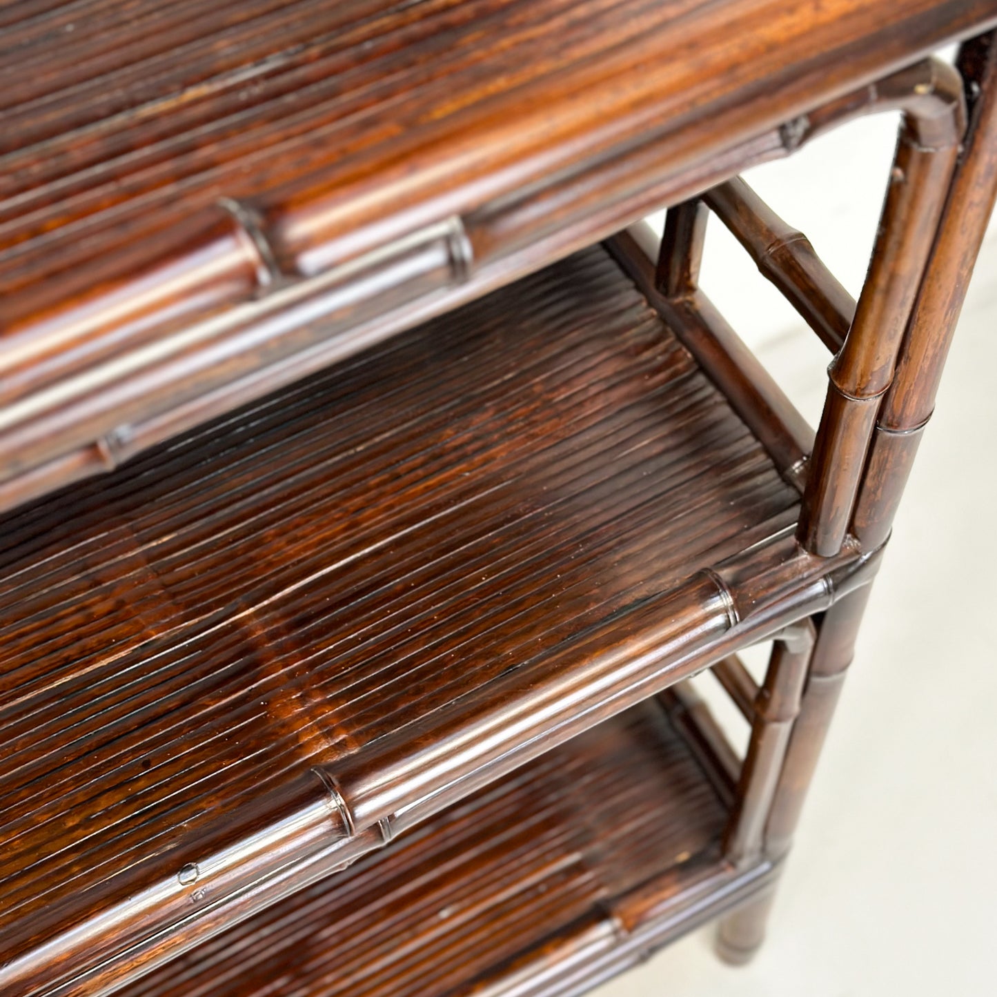 Vintage Bamboo Shelving Unit