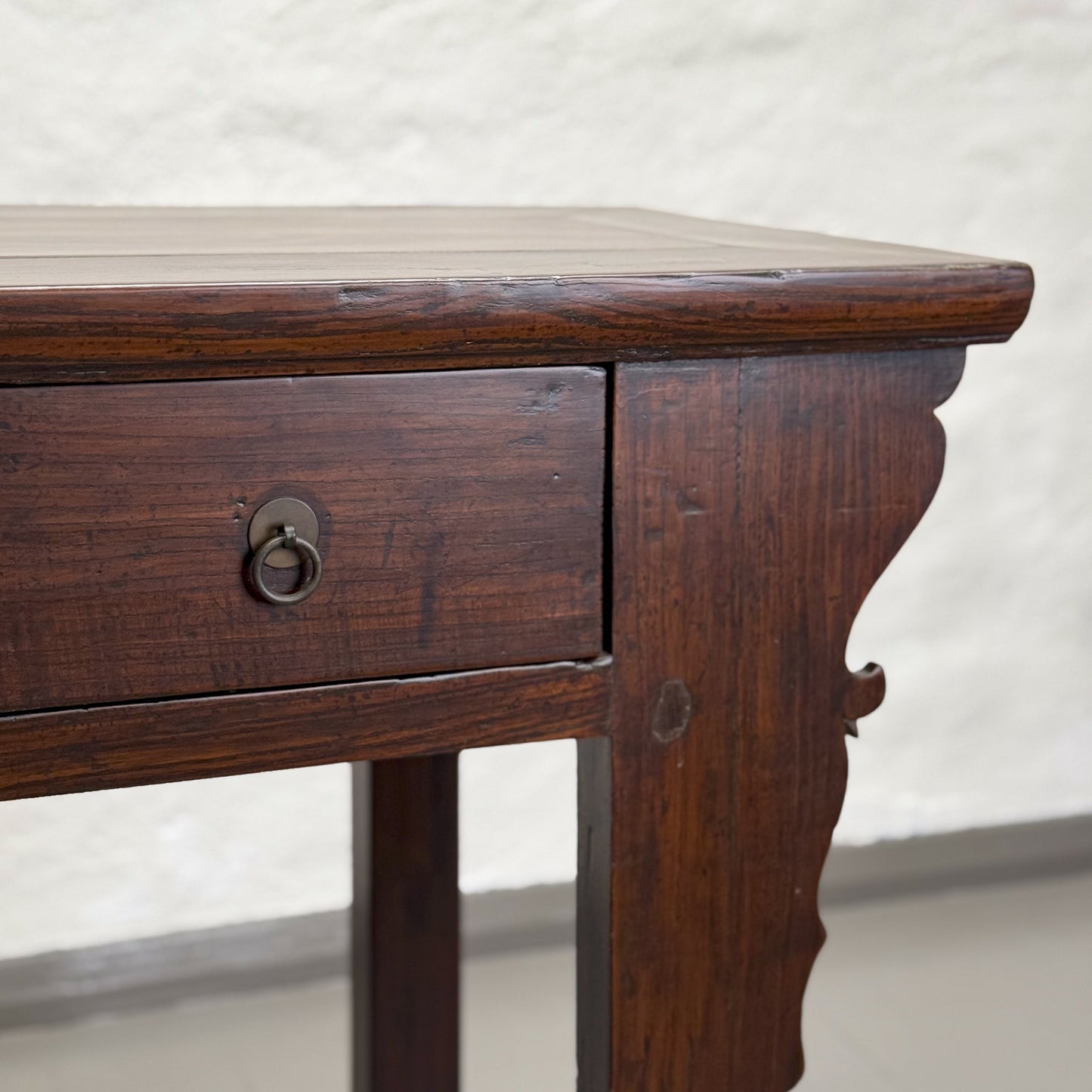 C17822-China-Chinese-Vintage-2-Drawer-Elm-Table-Console-Accent-Table.3