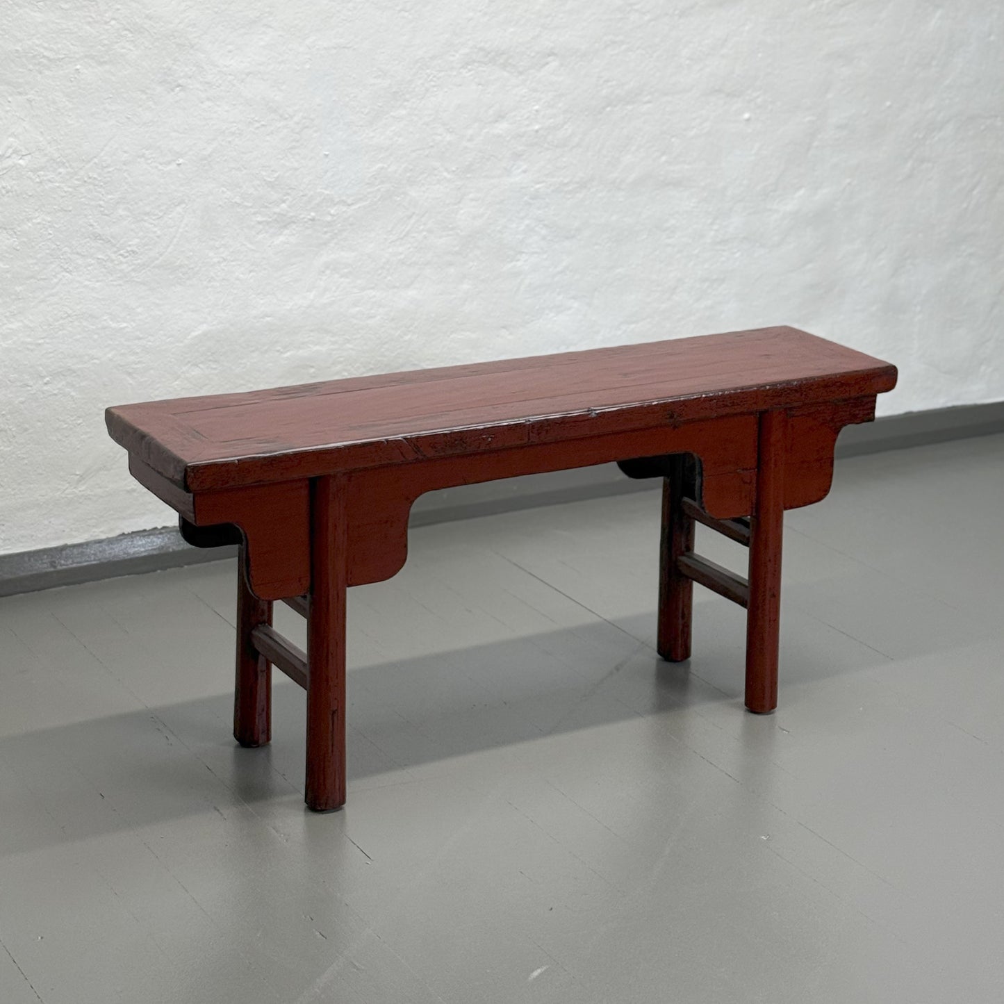 Antique Red Lacquer Bench