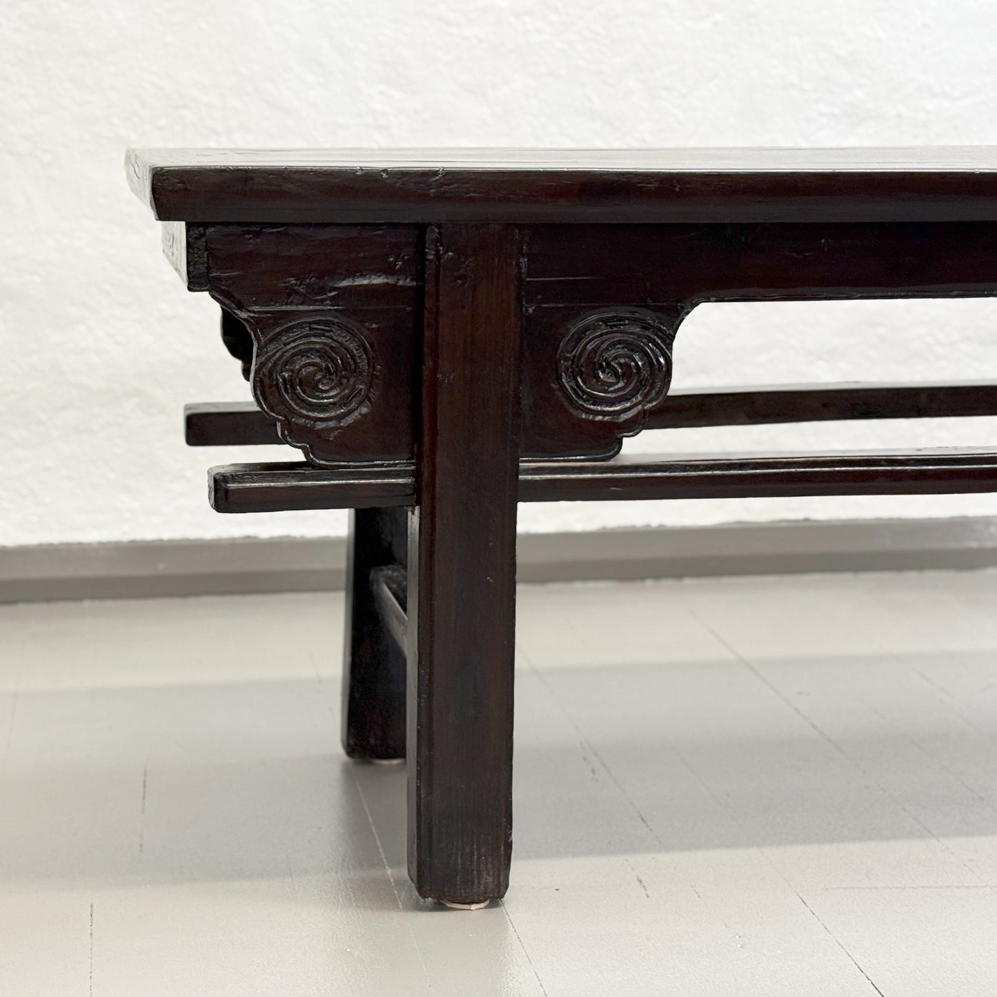 Vintage Lacquer Elm Bench