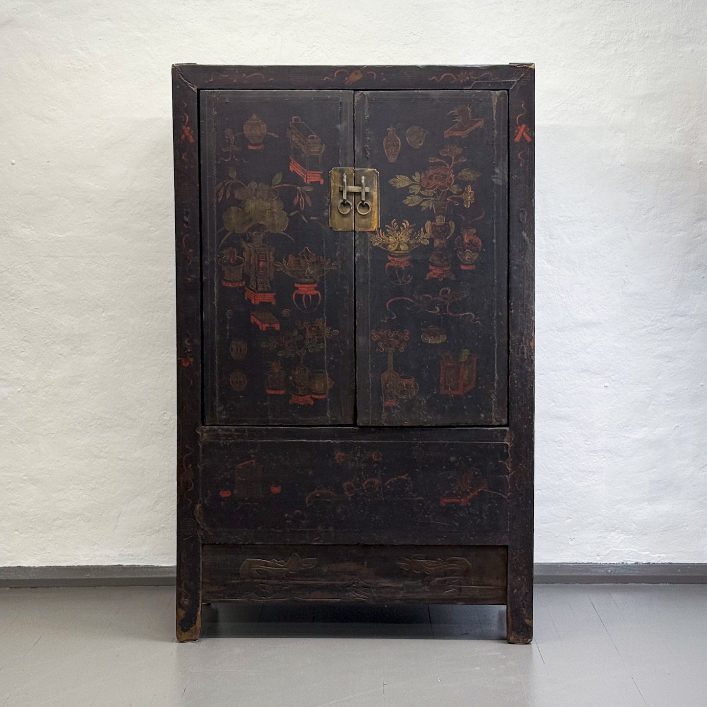 Antique Painted Shanxi Cupboard