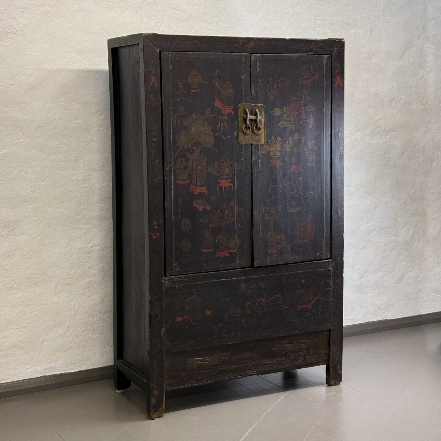 Antique Painted Shanxi Cupboard