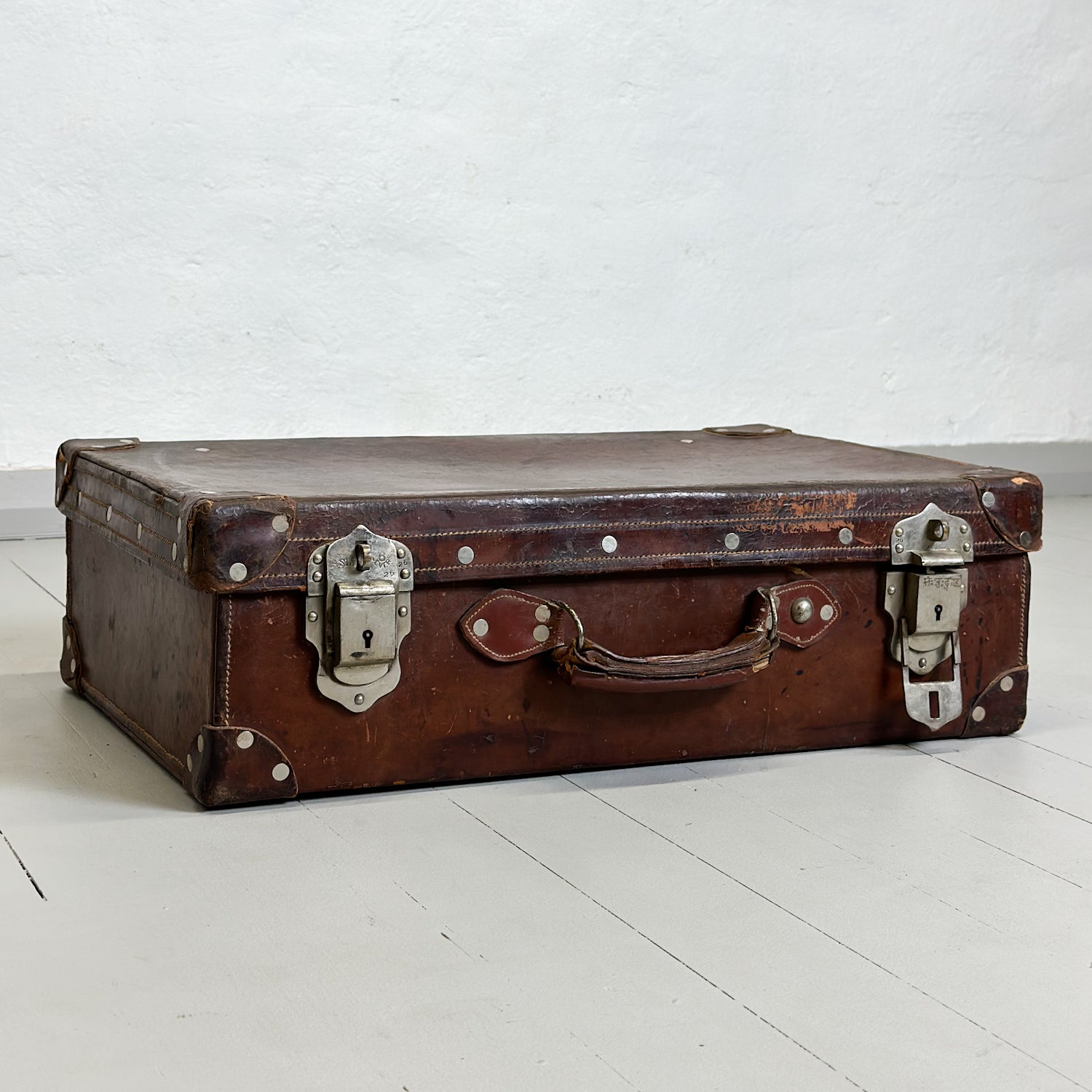 Leather suitcase best sale