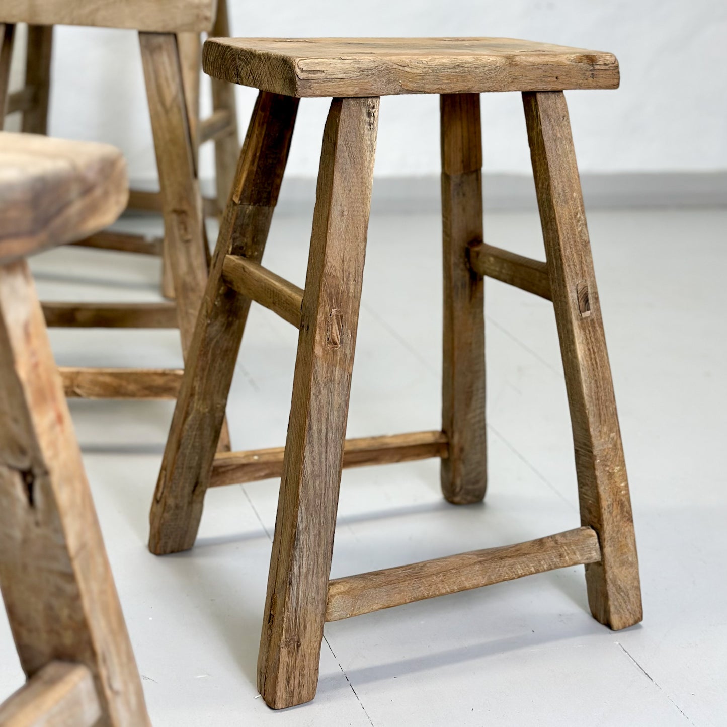 Assorted Elm Workers Stool